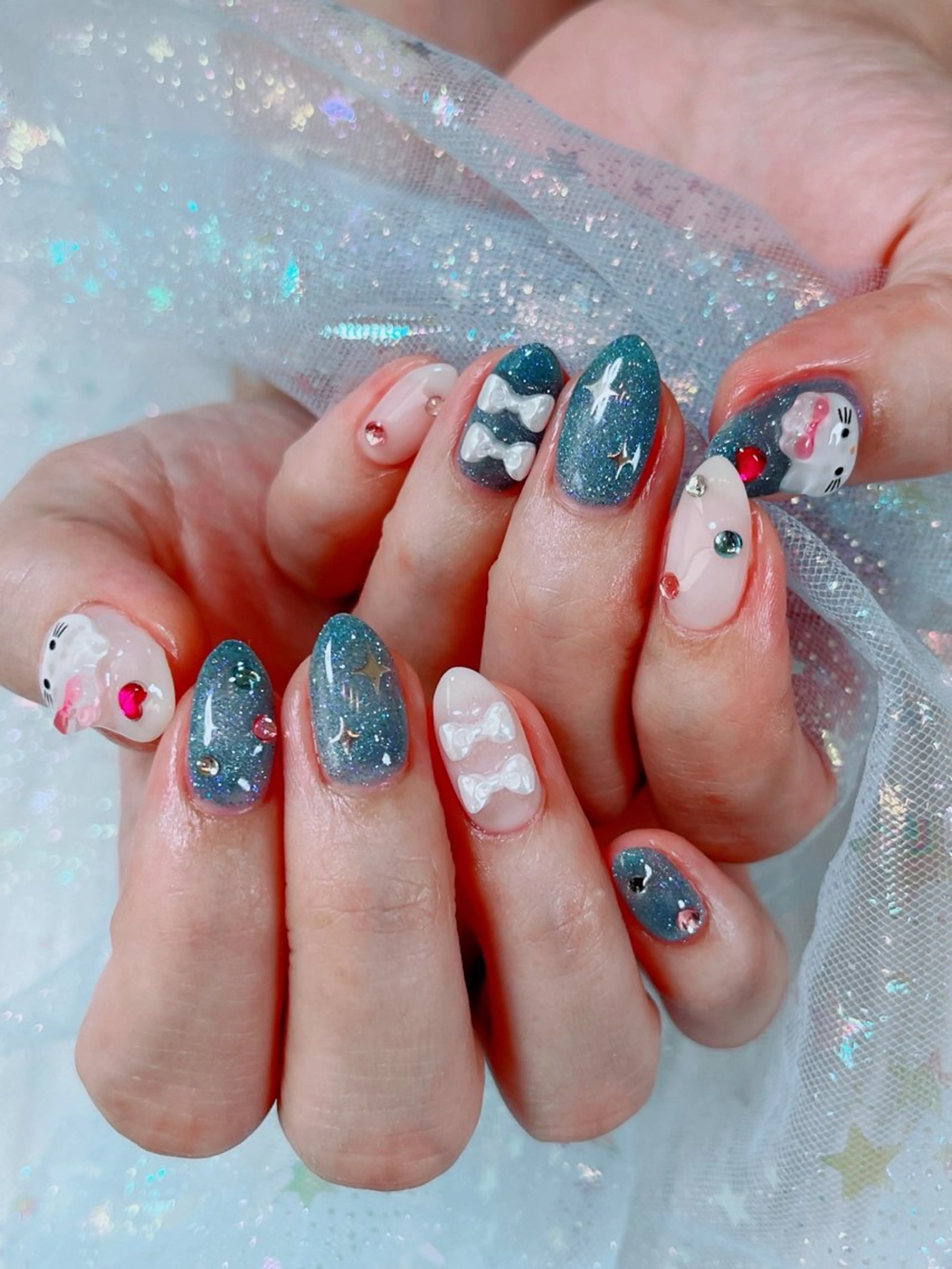 ネイル ブルー ruirui.naildesign所属・RUI ☆のネイルデザイン