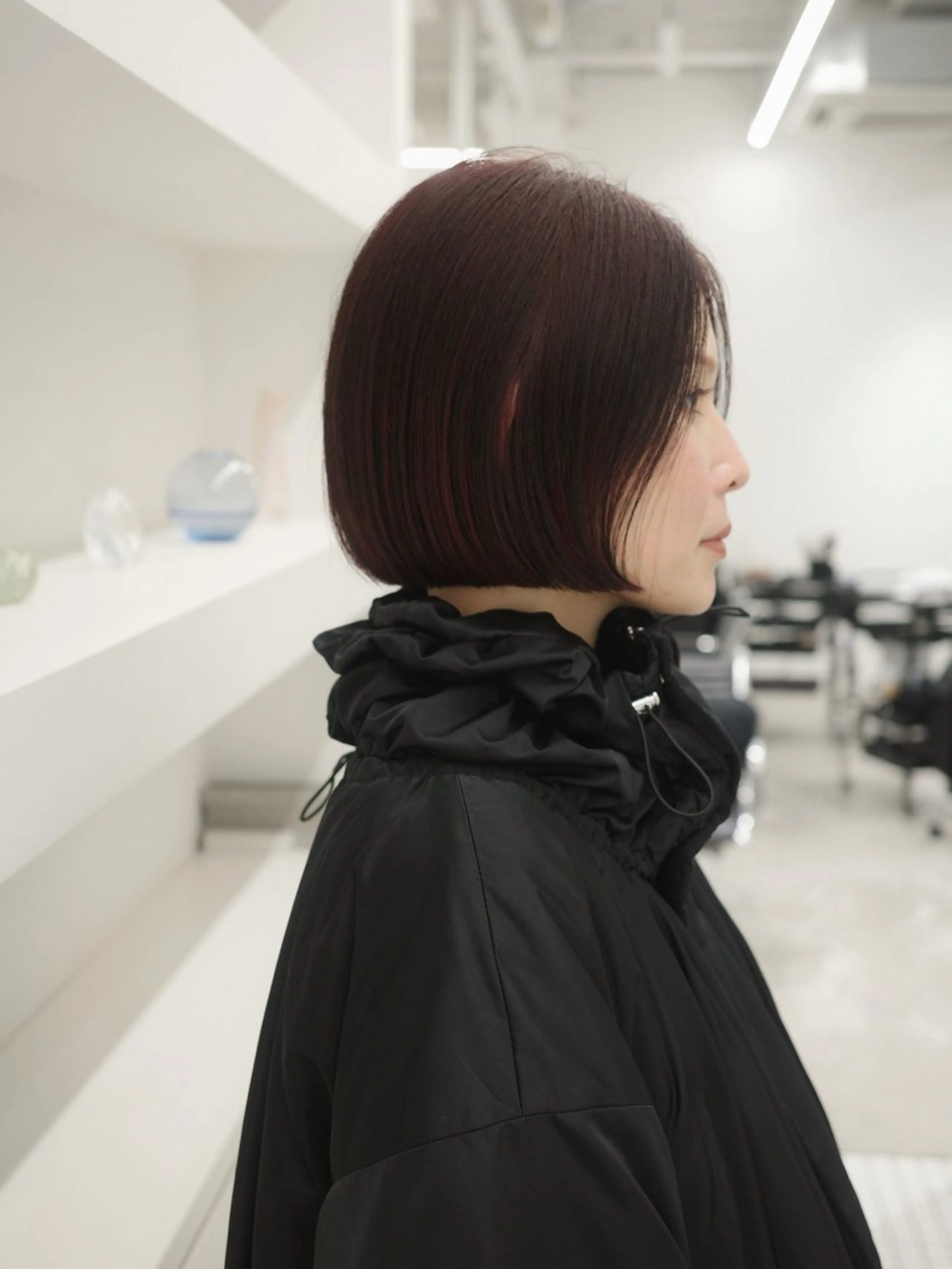 ショート カラー ボブ カット ヘアカラー 🌱ぱつっと/ボブ 🌱のヘアスタイル