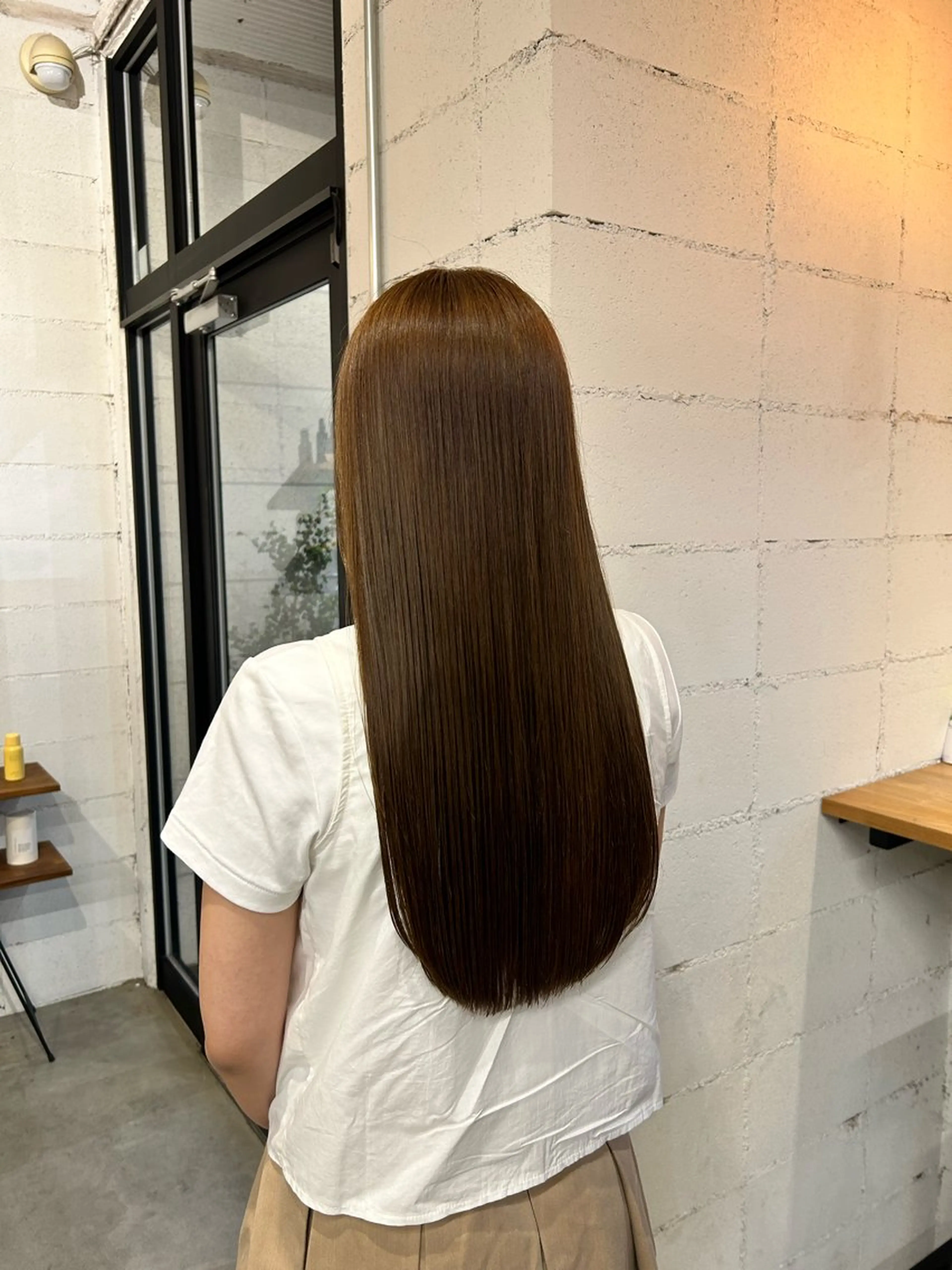 ロング カット ヘアカラー トリートメント ヘッドスパ 髪質改善×縮毛矯正 艶髪🤍小山光のヘアスタイル