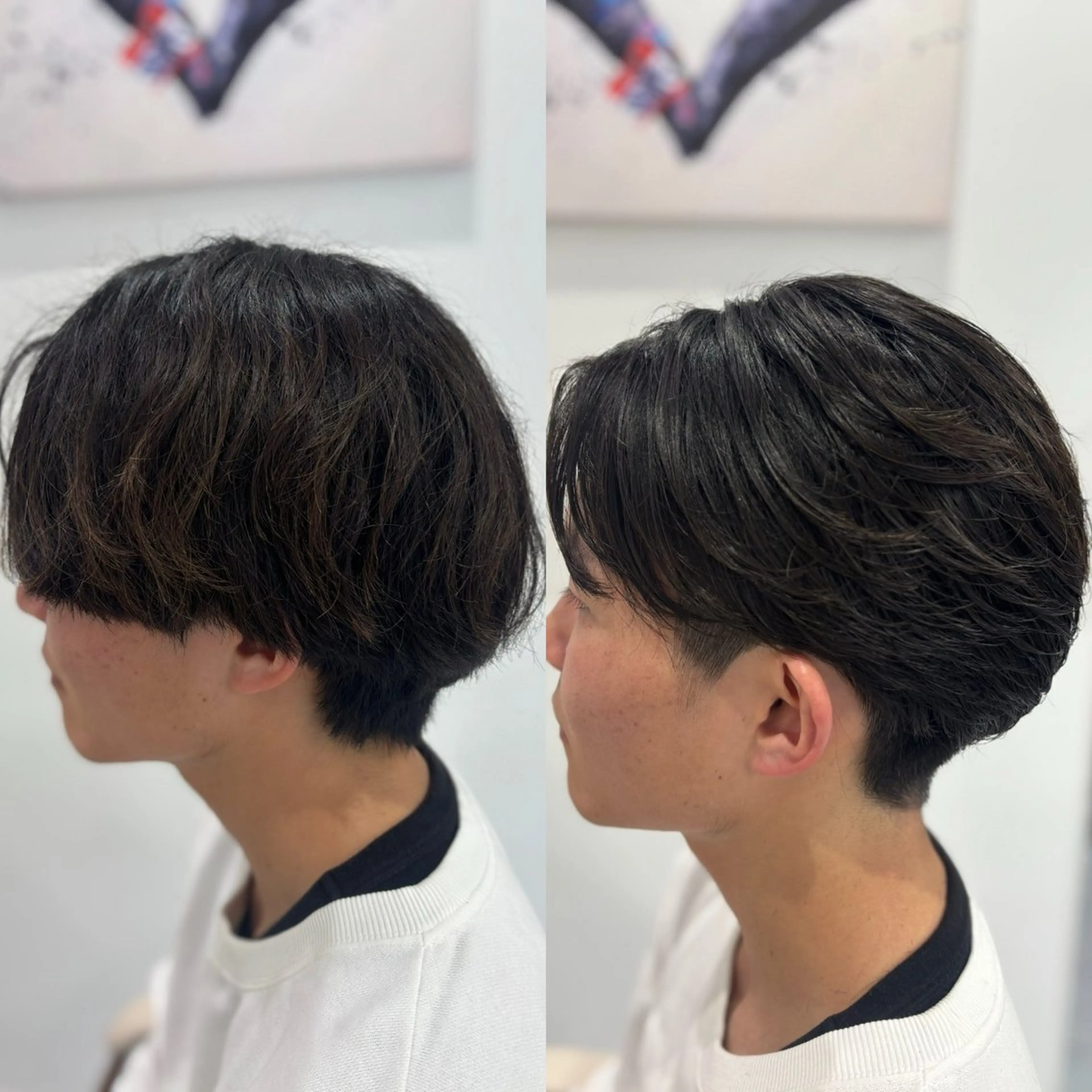 ショート パーマ メンズ カット パーマ メンズ特化韓国風 パーマスタイル/りんのヘアスタイル