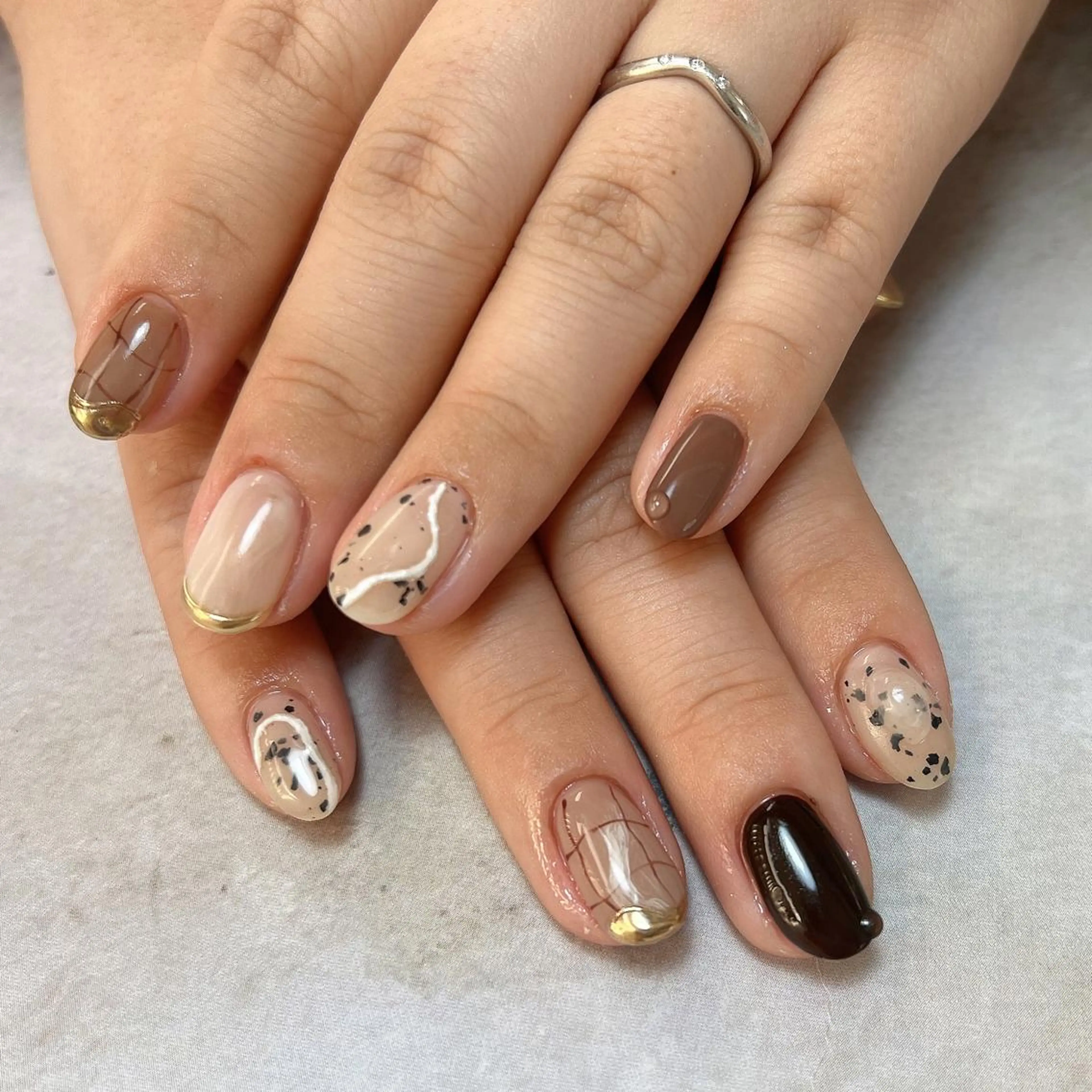 ネイル 持ち込み ニュアンスネイル ハンドネイル DECLIC nail maoのネイルデザイン
