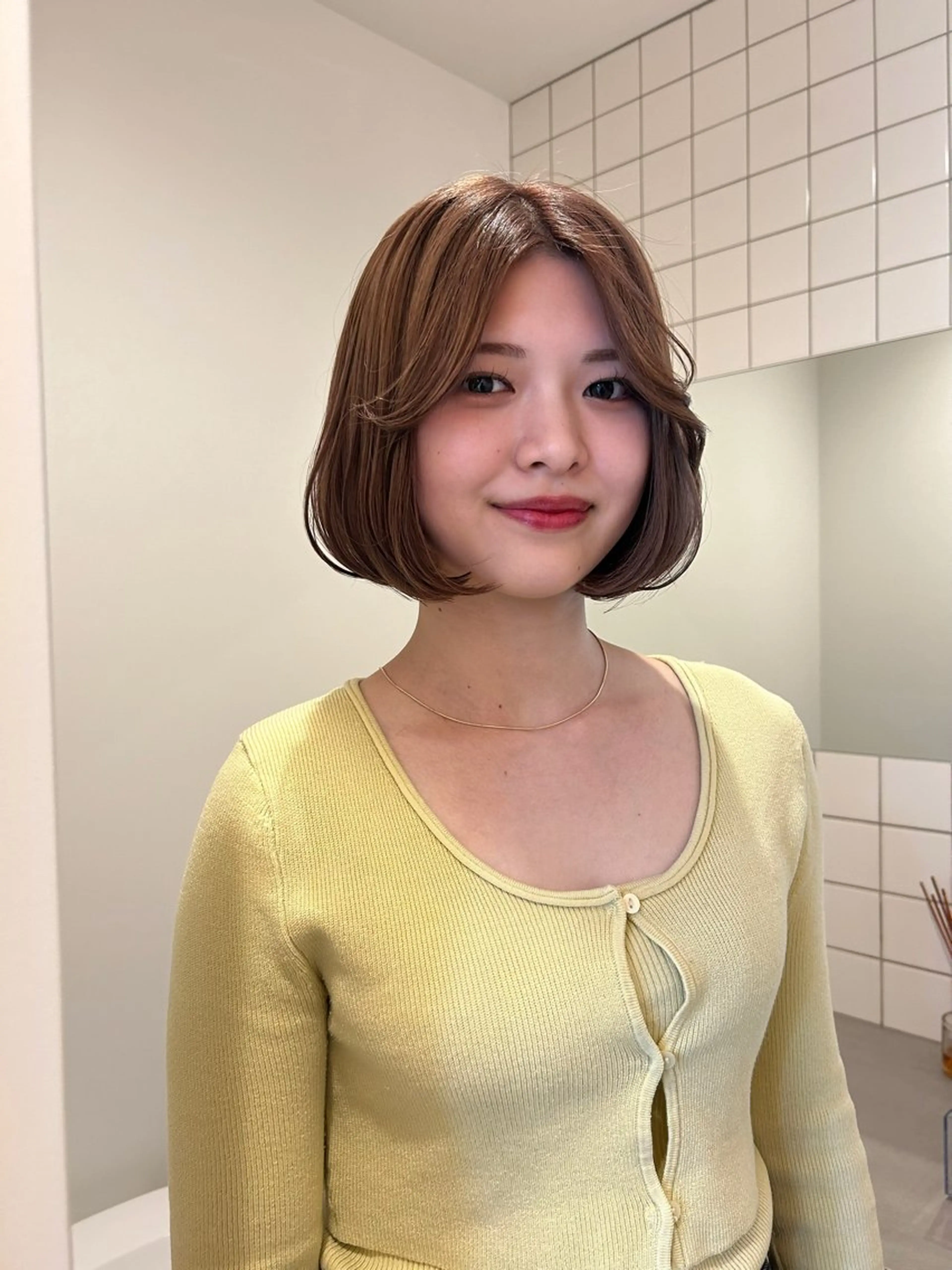 ショート タンバルモリ Vibe所属・hanami パーマ/透明感カラーのヘアスタイル