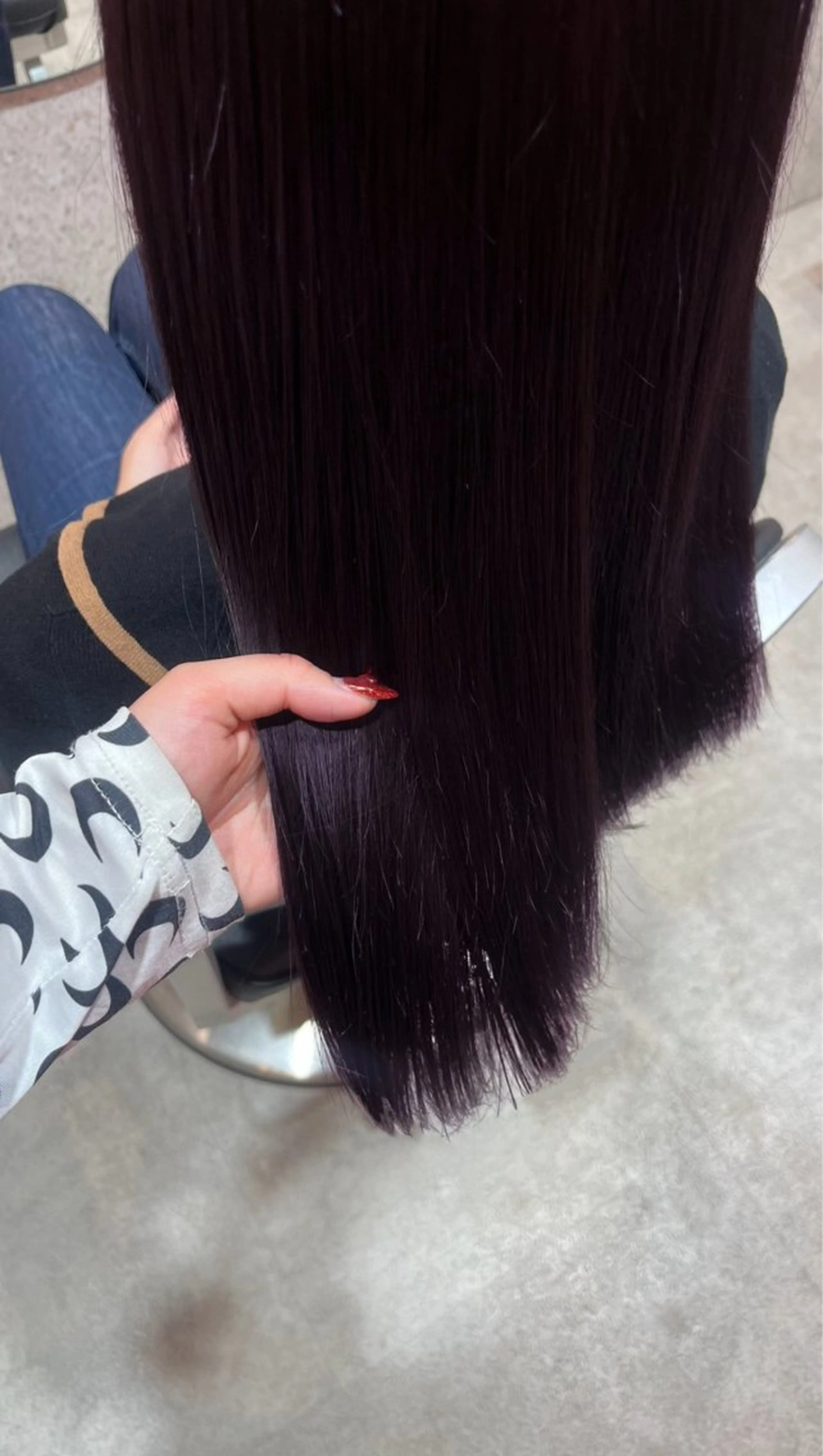 ロング カラー 透明感カラー ひより🩷韓国ヘアー _髪質改善カラーのヘアスタイル