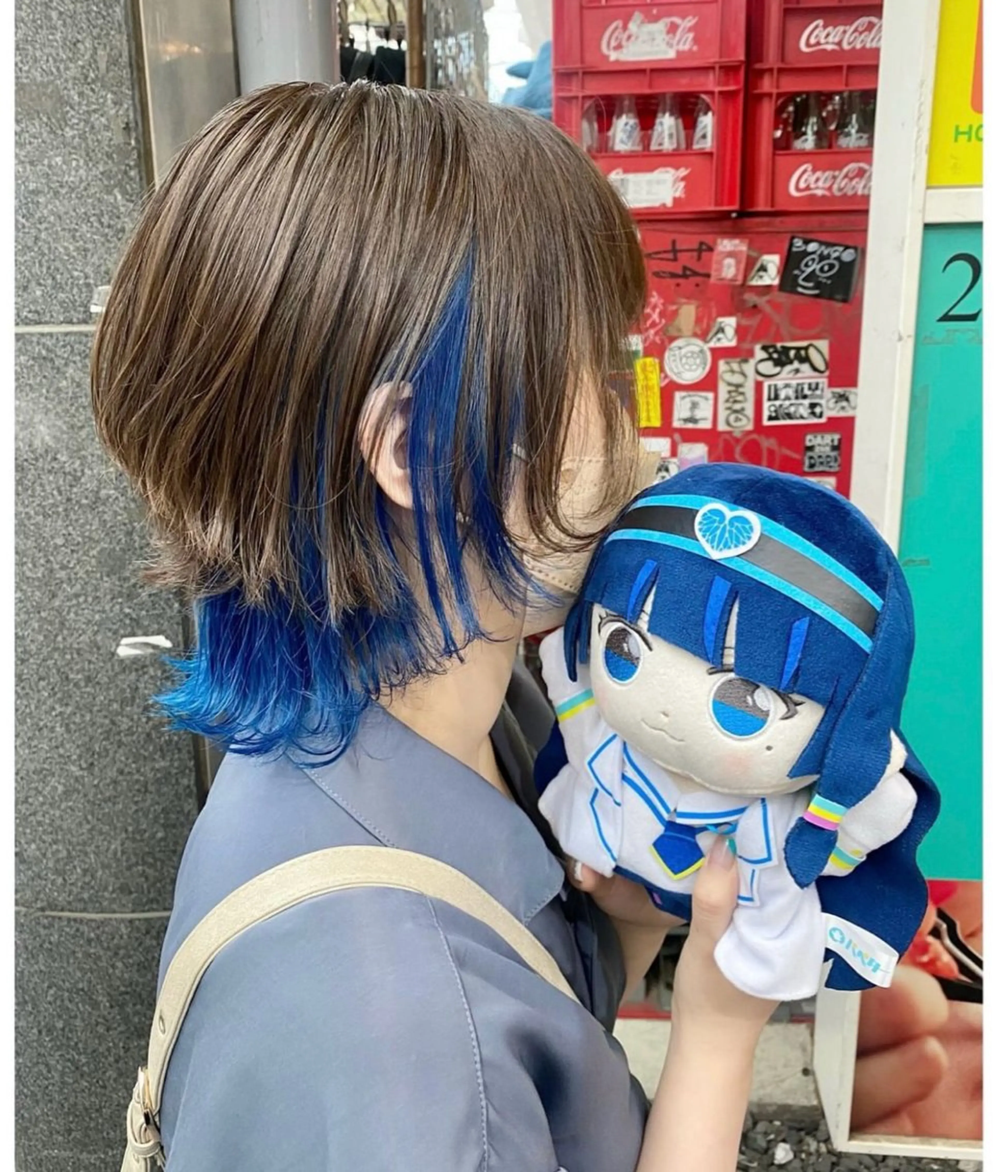 ショート カラー ブルーカラー ヘアカラー GARU-ガル-所属・TSUNO🦖 派手髪/オタク美容師のヘアスタイル