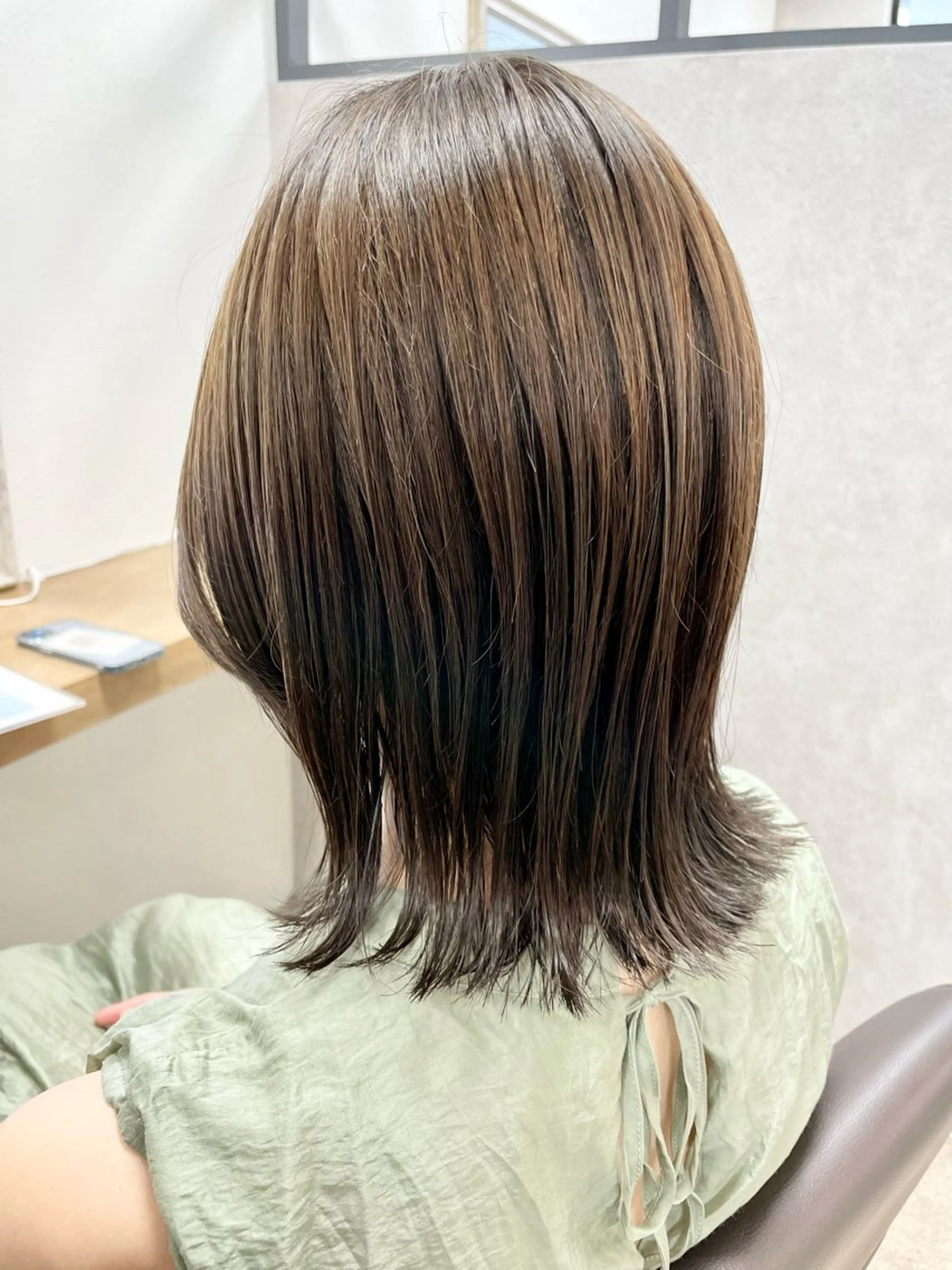 ミディアム カラー カット ヘアカラー トリートメント 髪質改善×METEO 店長 貞松直也のヘアスタイル