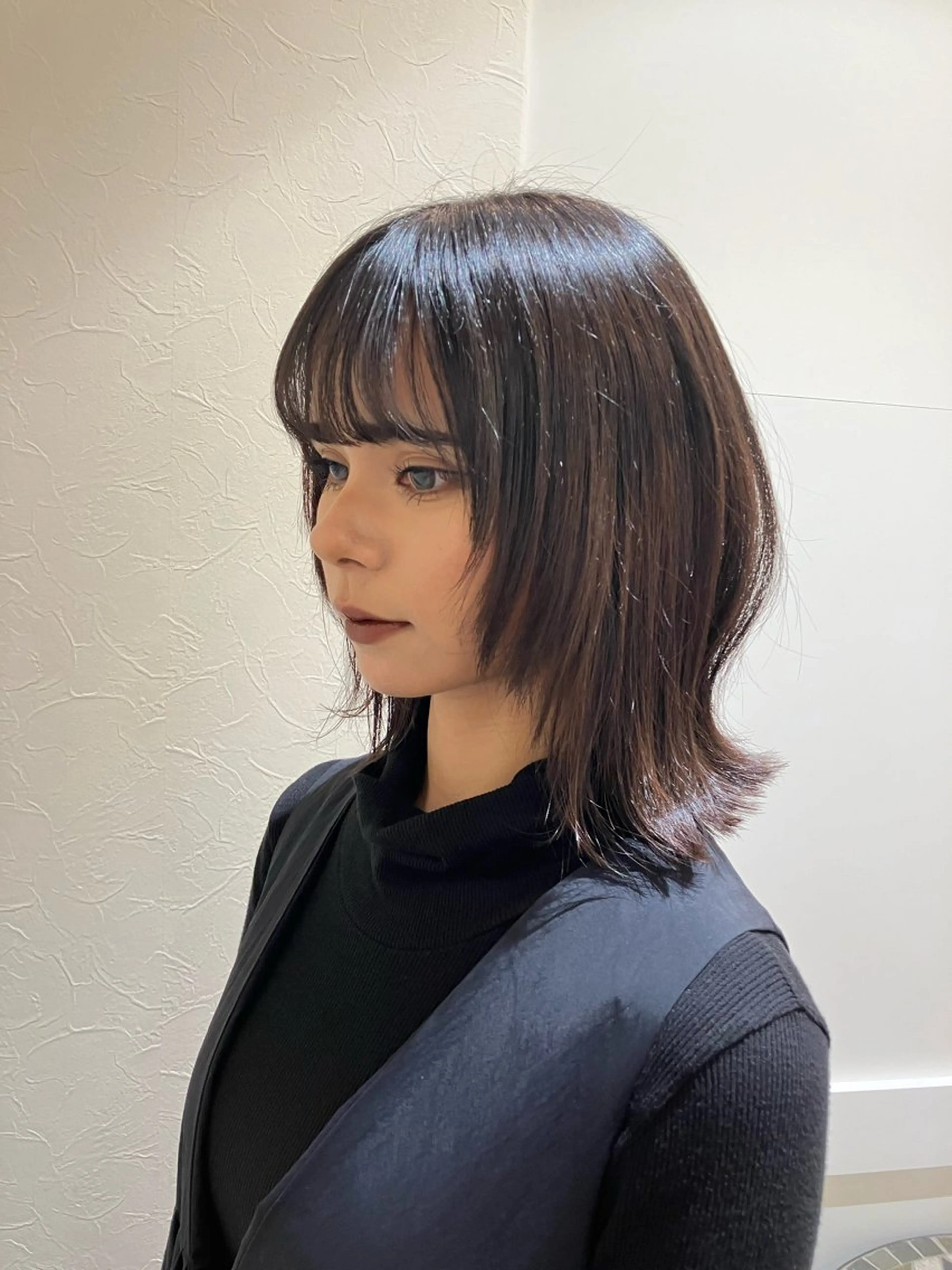 ミディアム ボブ レイヤーカット ウルフカット 艶髪カラー/ 怜音のヘアスタイル