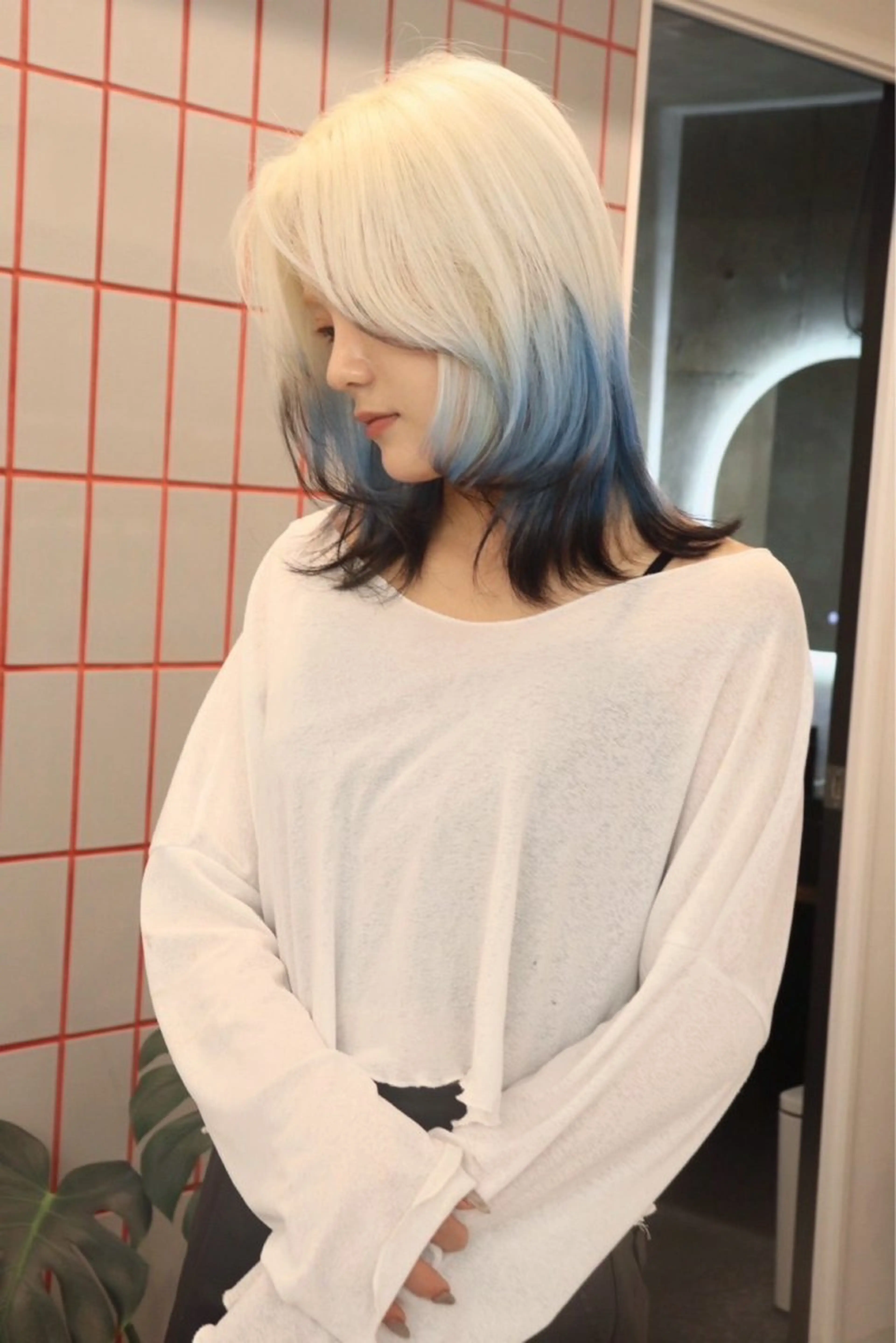 セミロング カラー PELE 渋谷所属・渋谷ハイトーン/ エクステ/さきののヘアスタイル