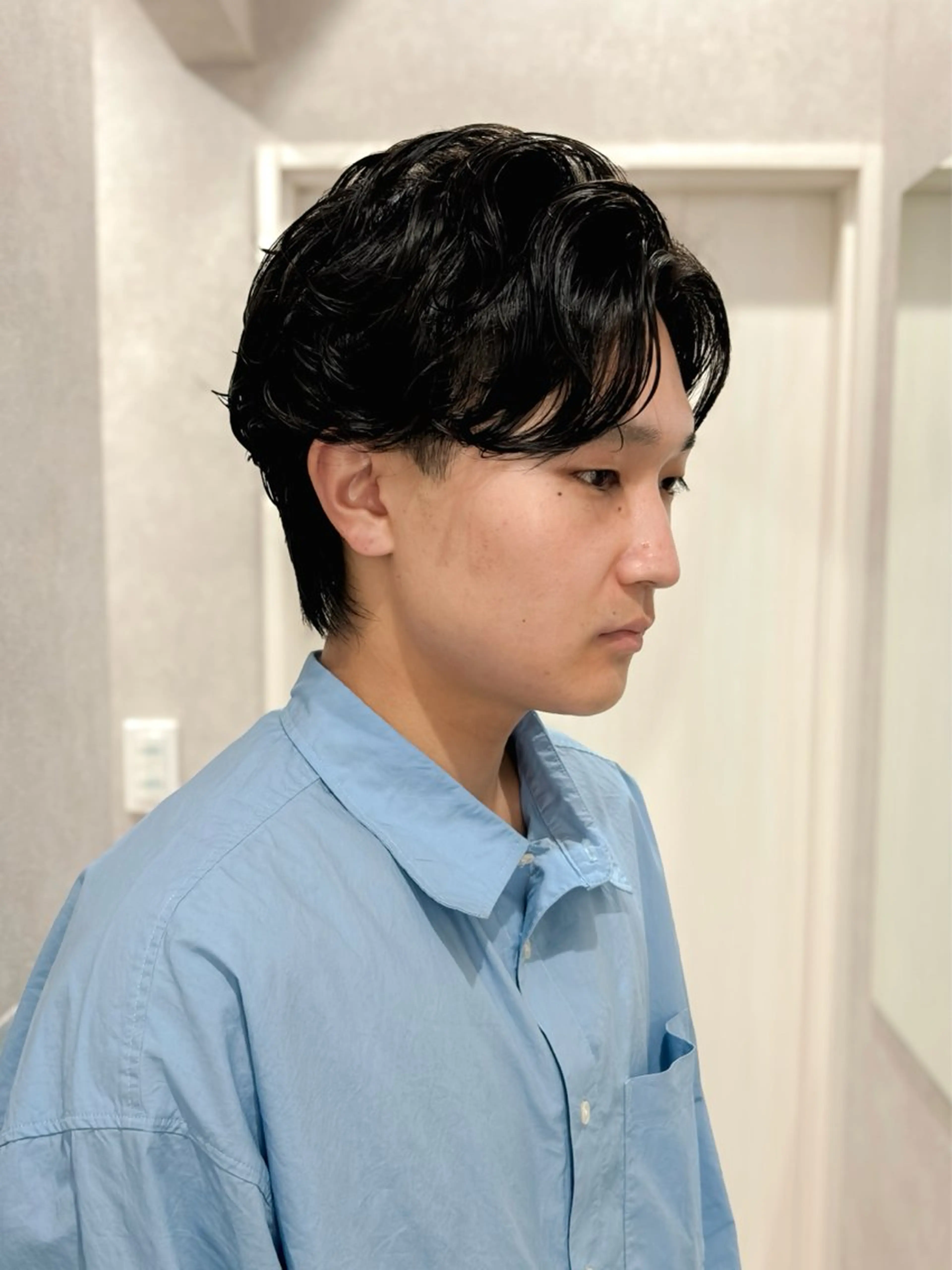 パーマ メンズ カット パーマ トリートメント 三宅健太/レイヤー/ ボブ/透明感カラーのヘアスタイル