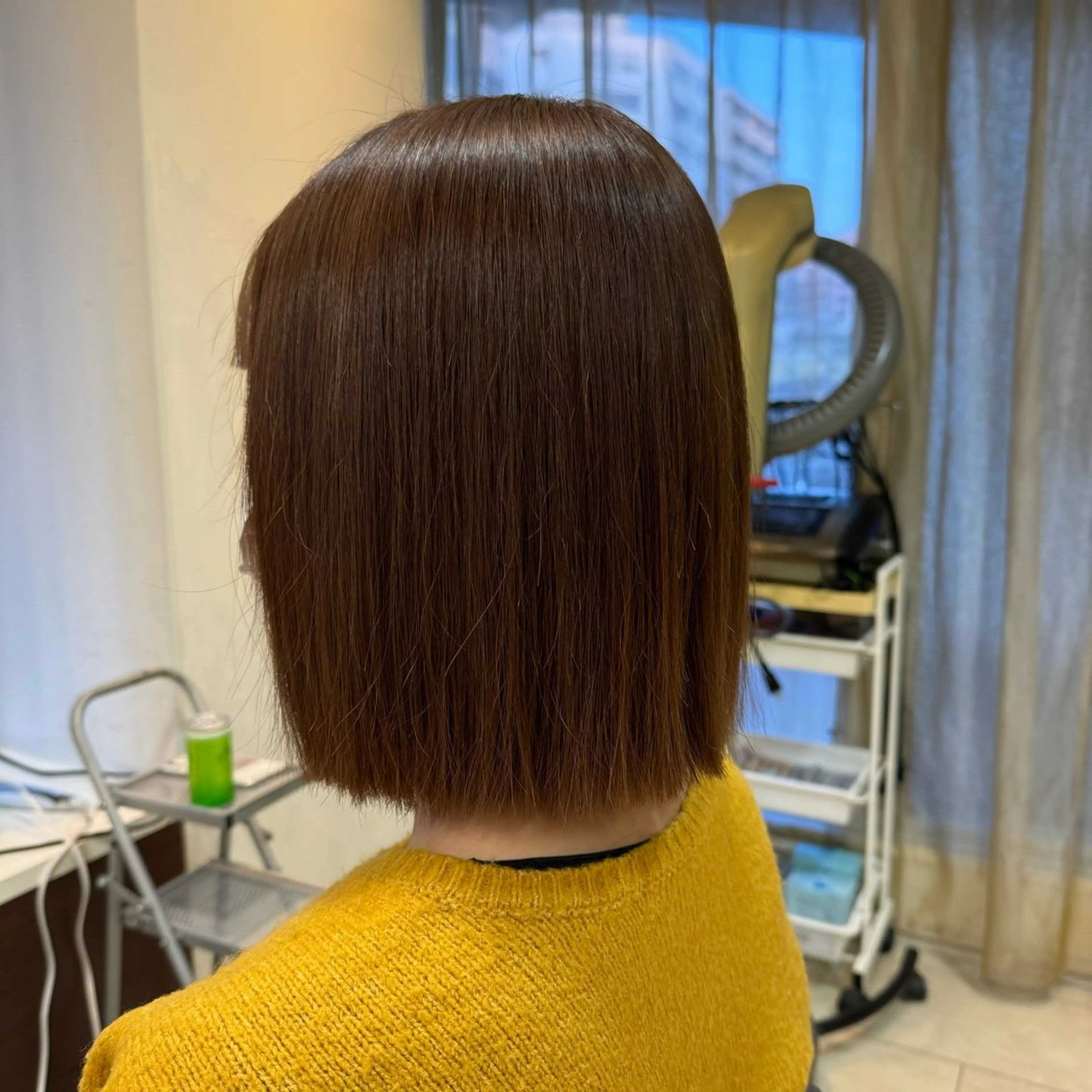 ミディアム カラー カット ヘアカラー 西村 亜弥のヘアスタイル