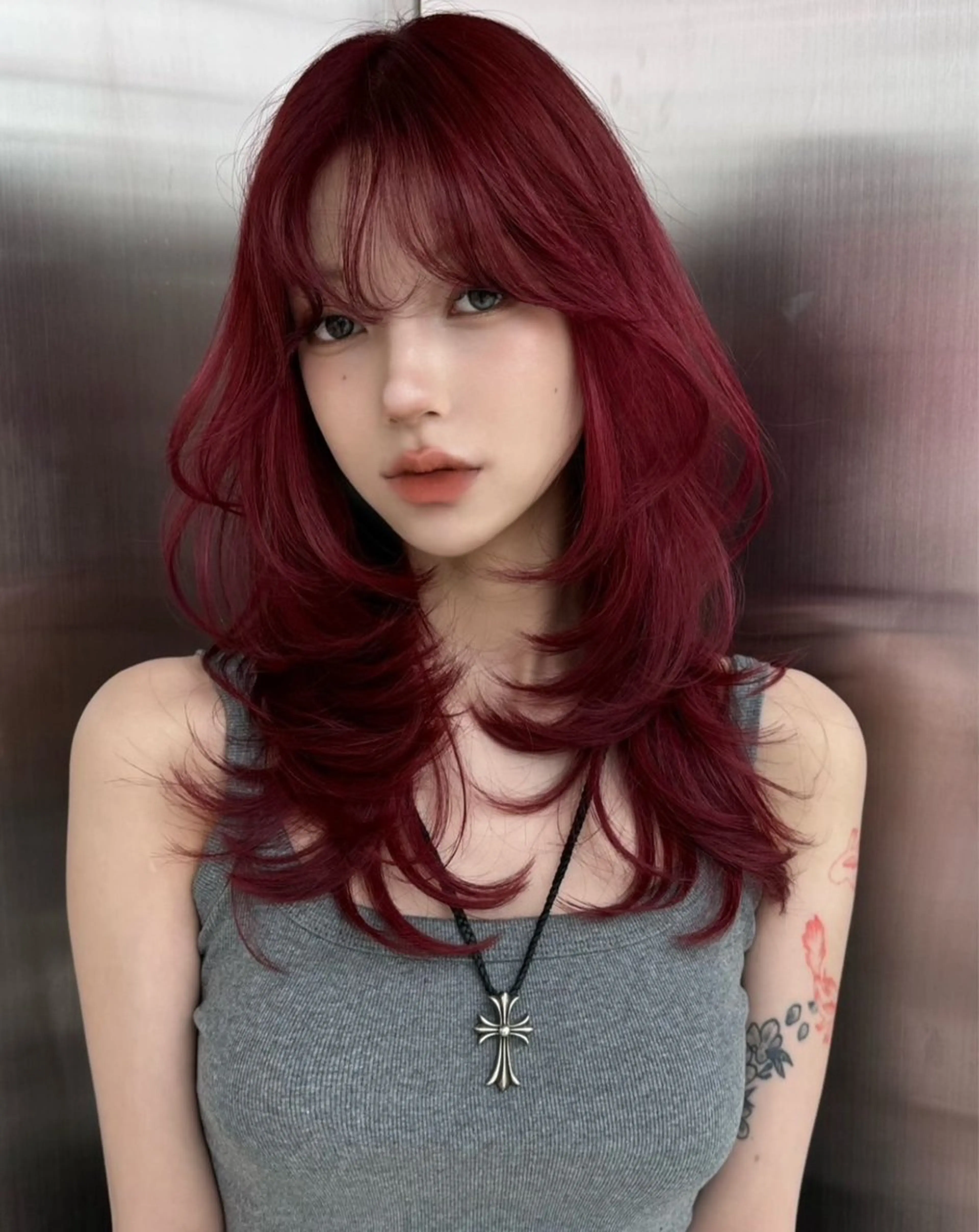 セミロング カラー カット ヘアカラー トリートメント SALOWIN三軒茶屋店所属・🇰🇷韓国レイヤー の神様🇰🇷のヘアスタイル