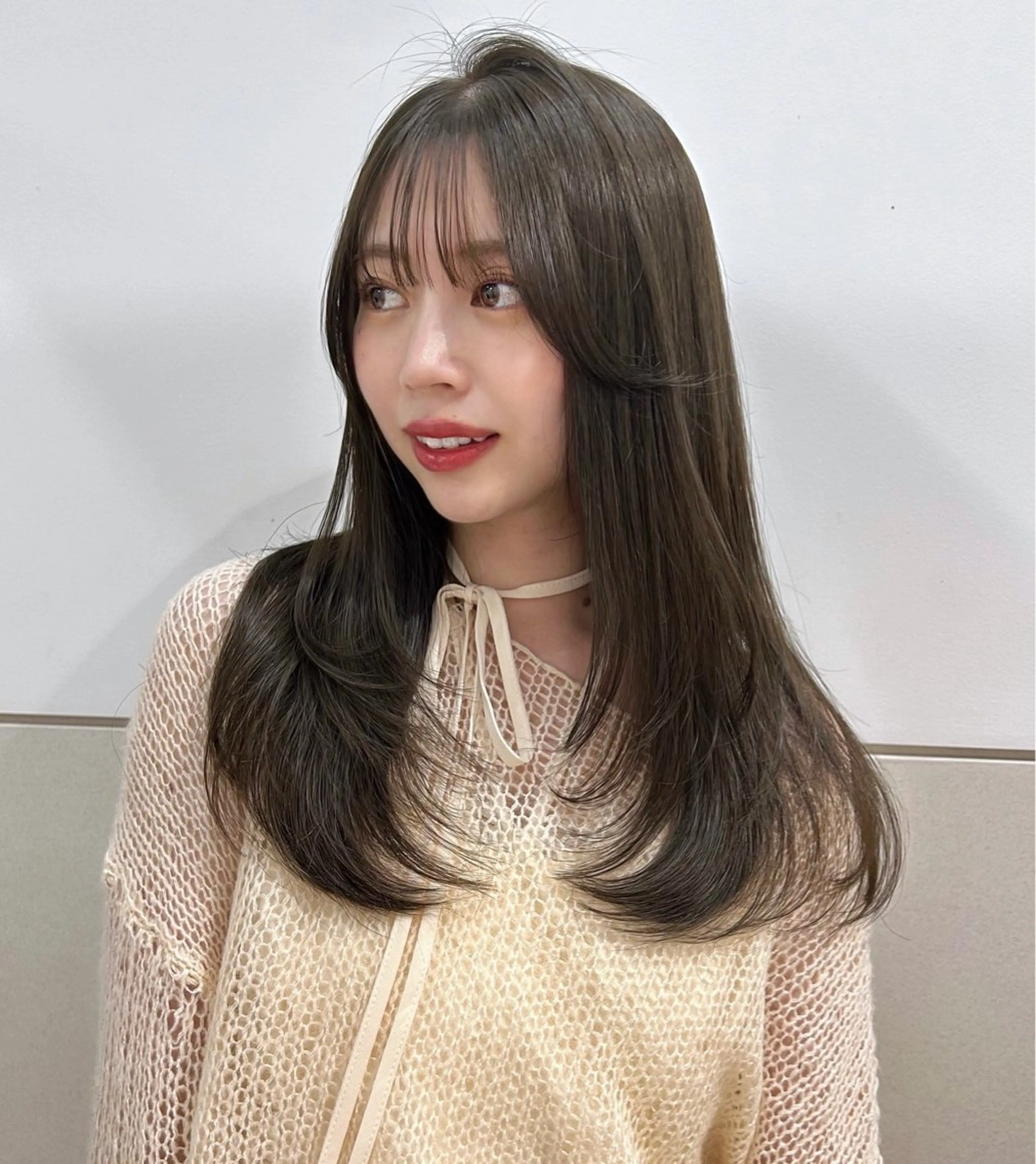 カラー ブラウンカラー オリーブブラウン カット トリートメント fujimoto yuiのヘアスタイル