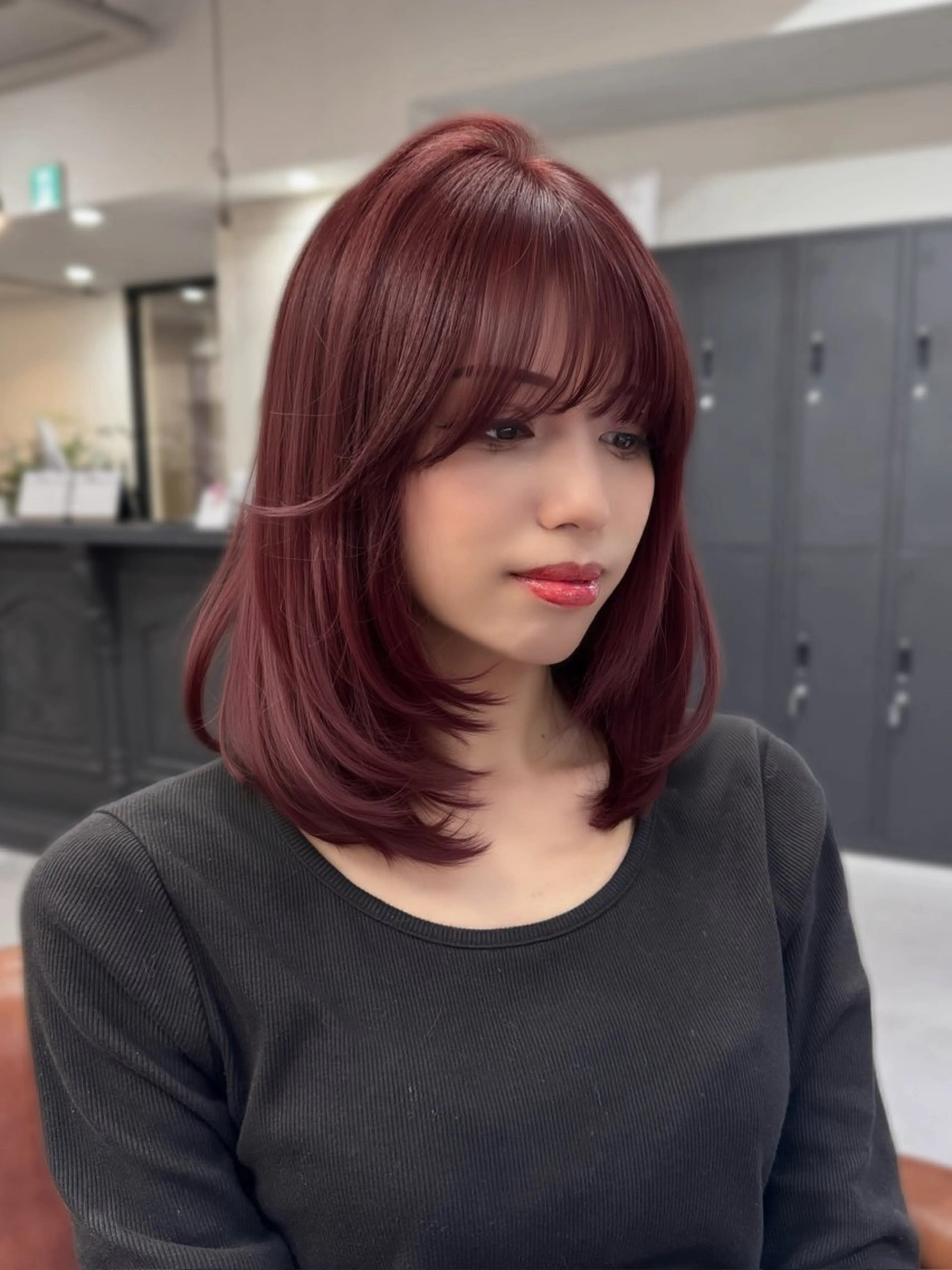 ミディアム ヘアカラー 梅田トレンドレイヤー RISA🎀💕のヘアスタイル