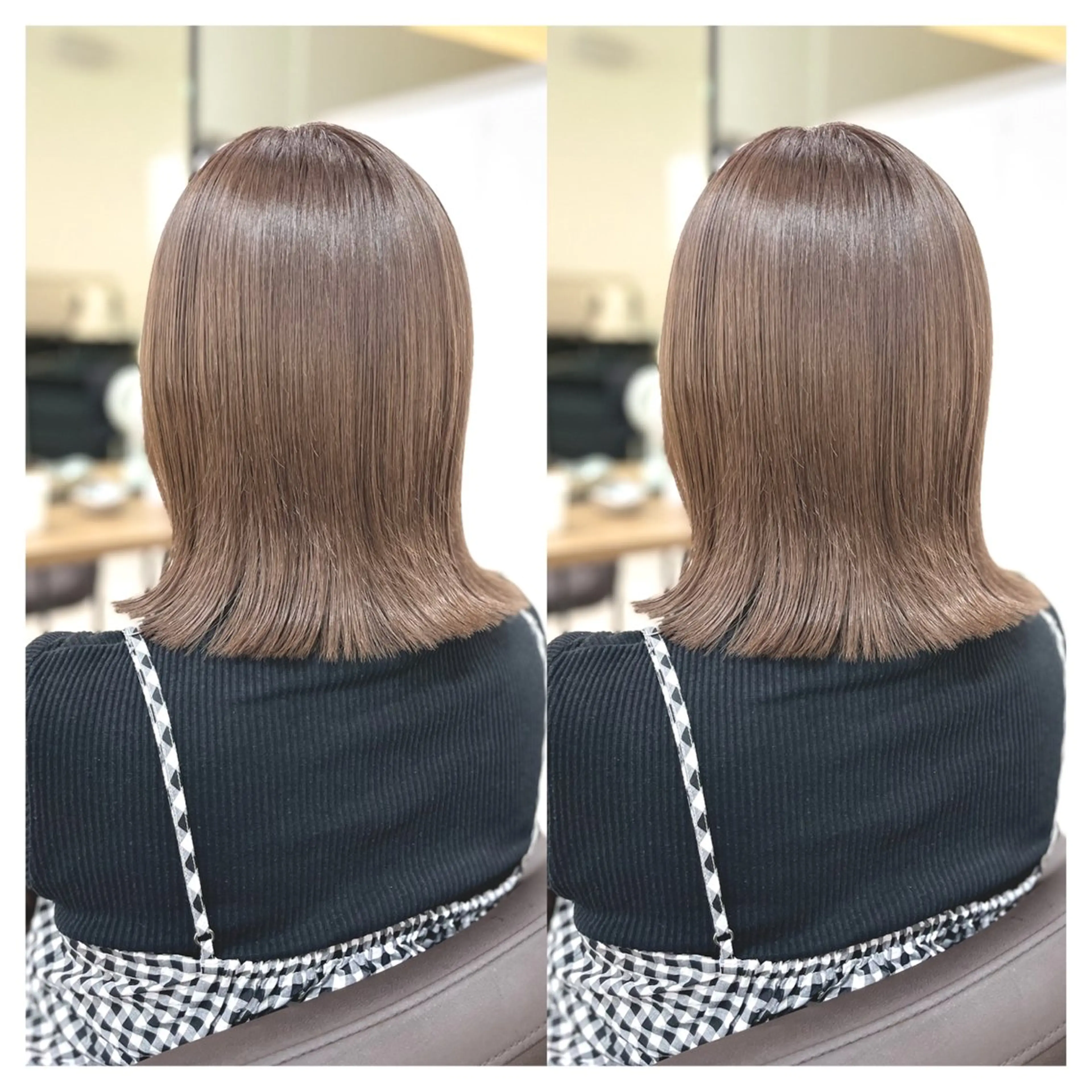 ミディアム カラー カット ヘアカラー トリートメント 村山 茉衣のヘアスタイル