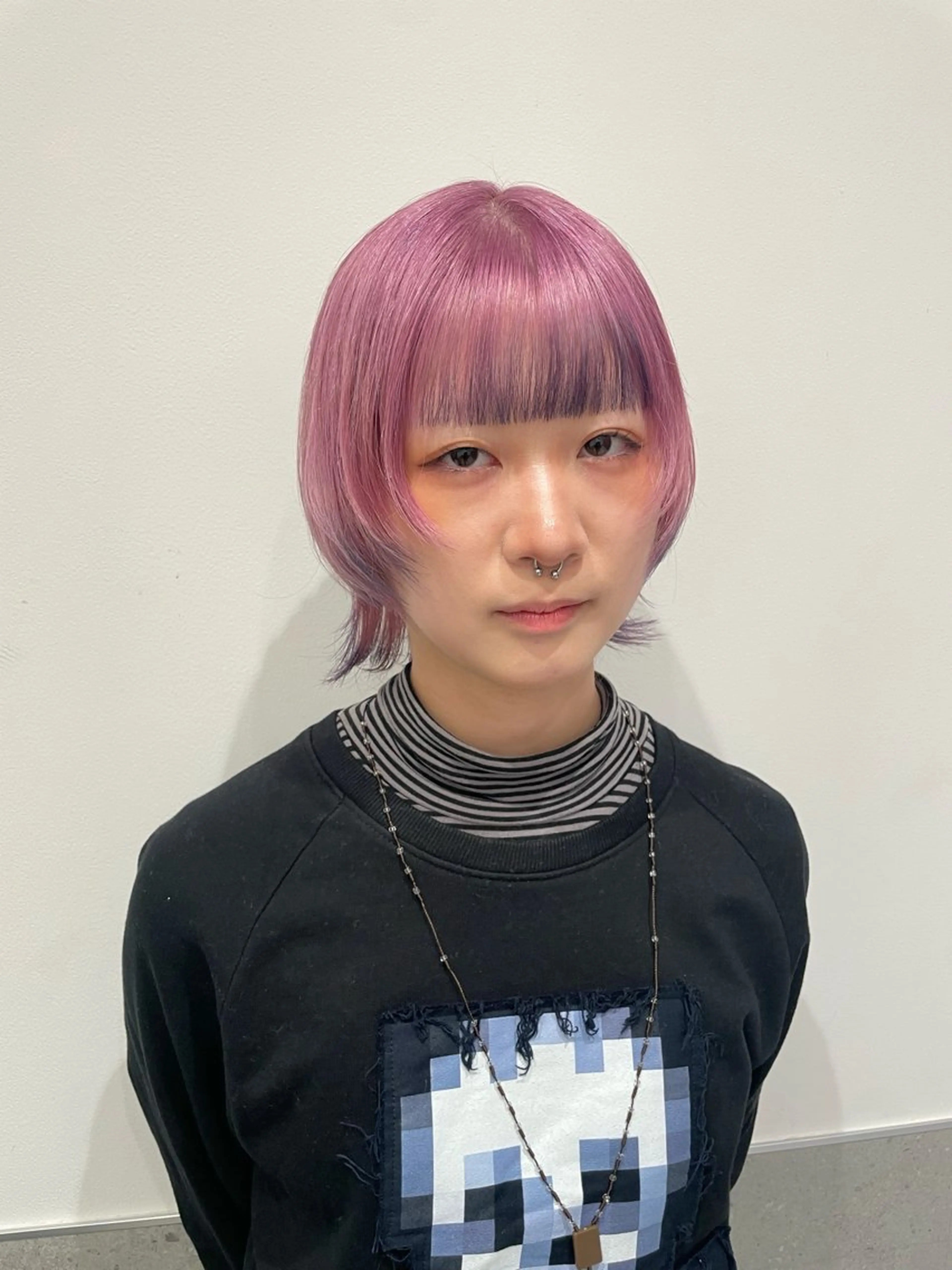 ミディアム ウルフカット GO TODAY SHAiRE SALON 原宿本店所属・REINA/ブリーチ /ハイトーン/原宿のヘアスタイル