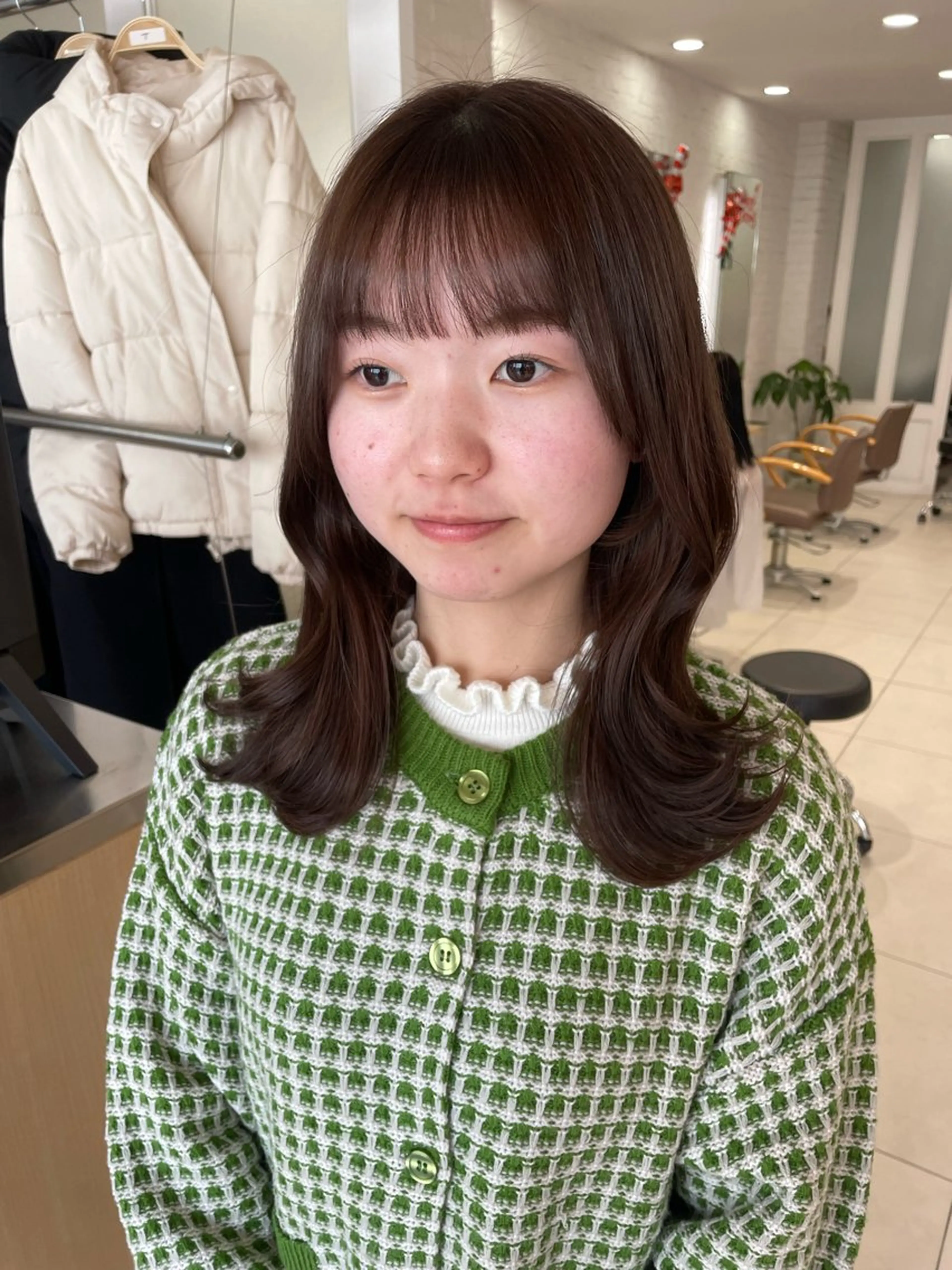 ロング 顔まわりレイヤー 姫カット 韓国風ヘア レイヤーカット ロング ヘアカラー トリートメント nuu 栄所属・🧸SAKI🎀 韓国レイヤーのヘアスタイル
