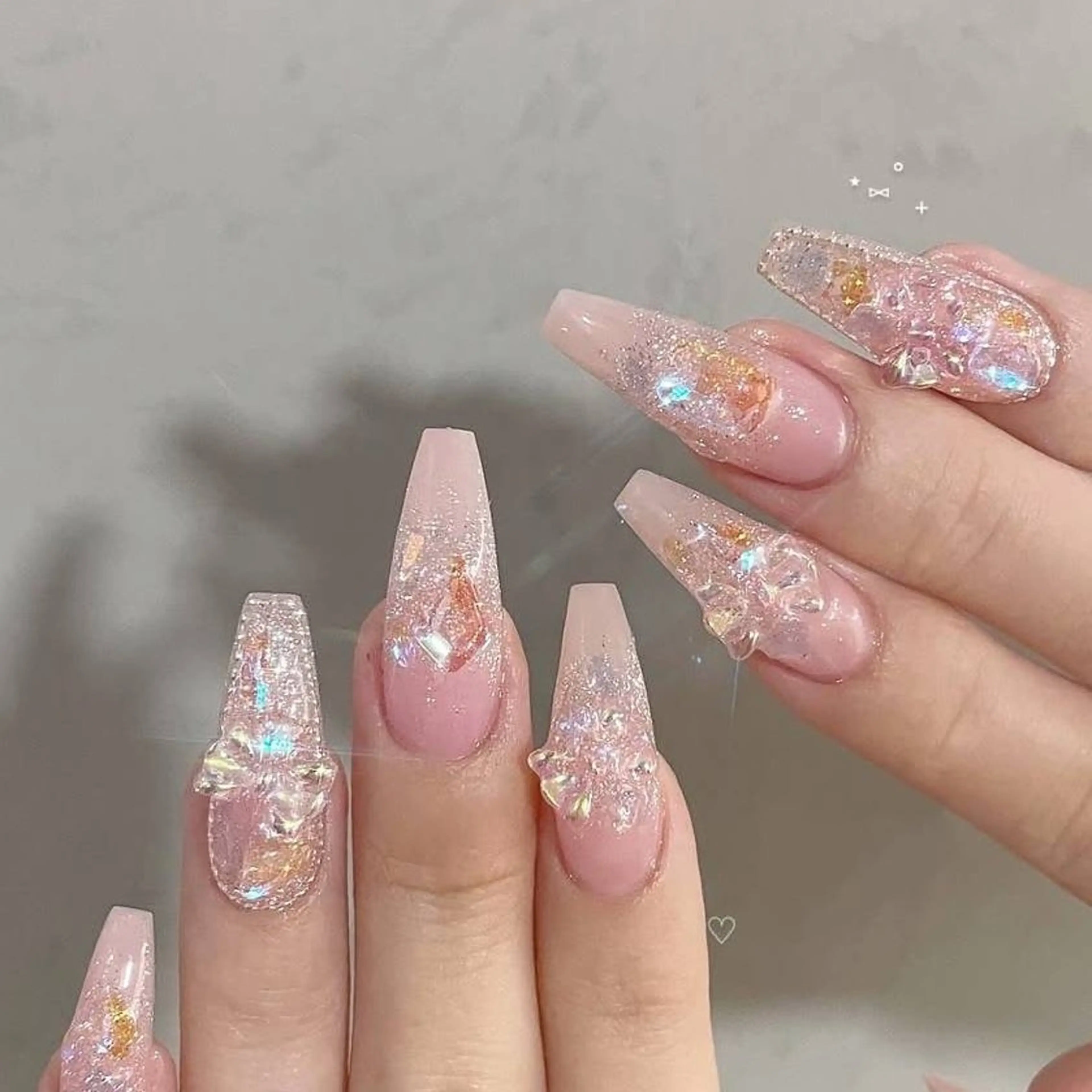ネイル 韓国ネイル リボン ネイリストゆか💅 長さだし、深爪矯正のネイルデザイン
