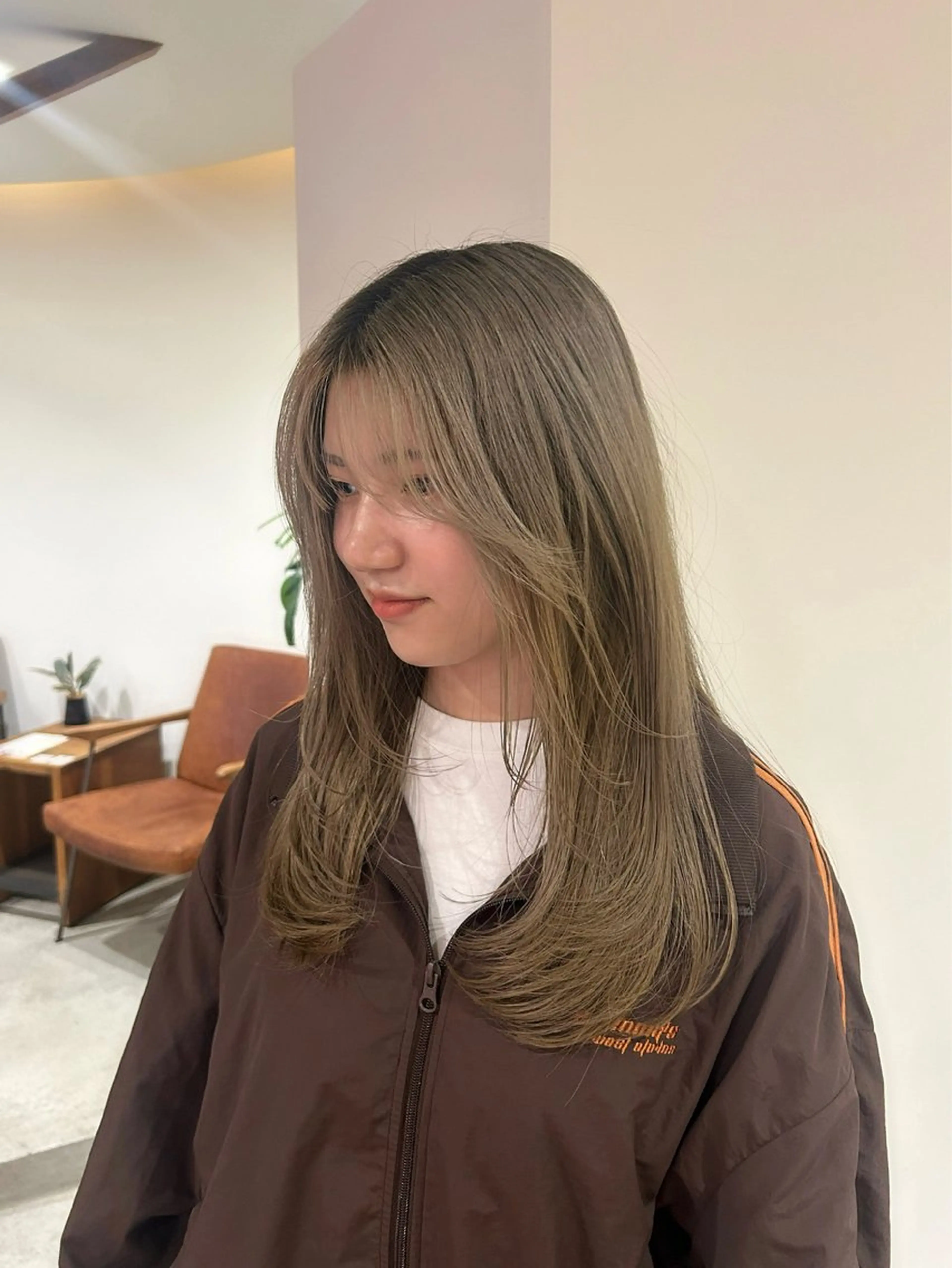 セミロング 顔まわりレイヤー レイヤーカット カット Lumier de mashu所属・nana/ボブ/ レイヤーカットのヘアスタイル