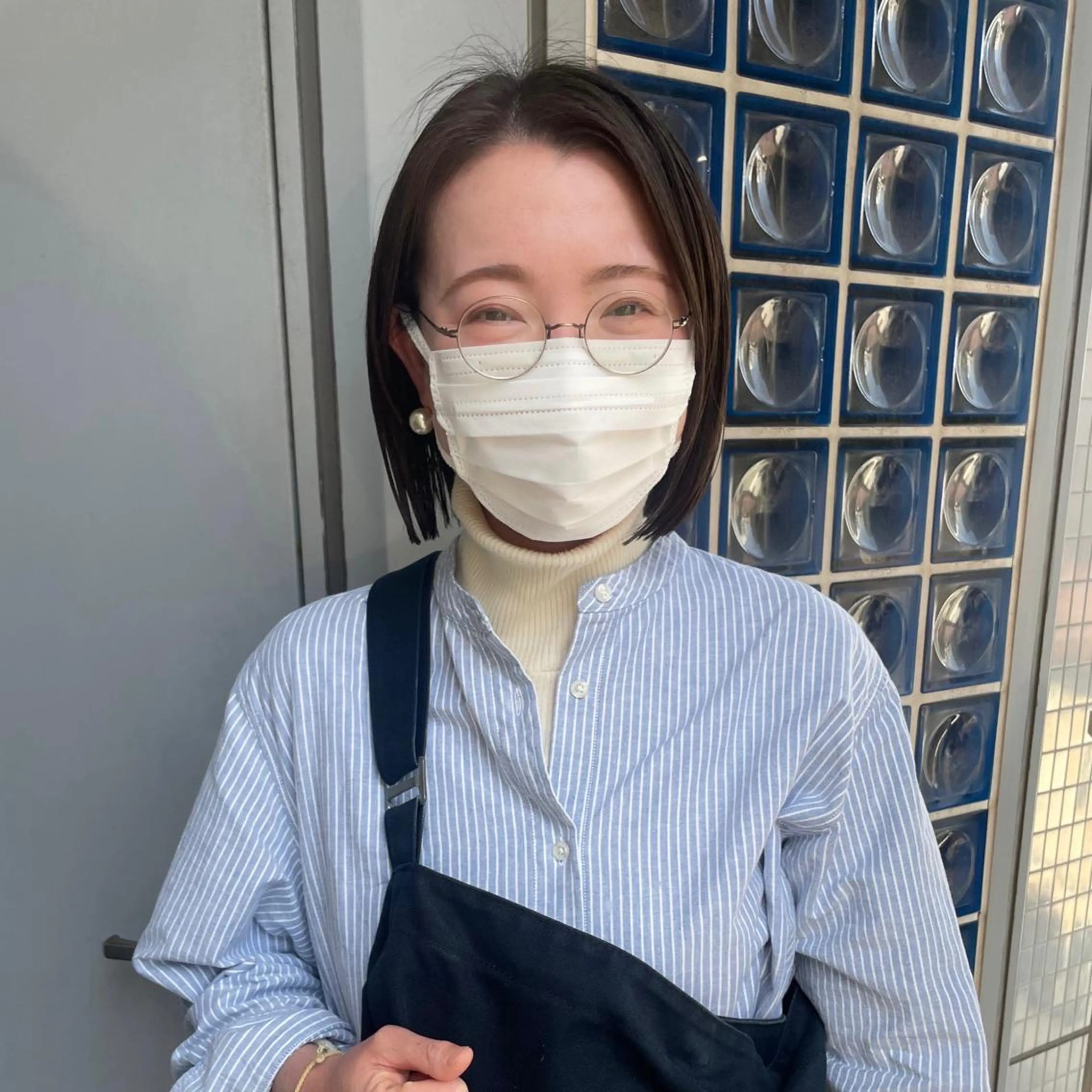 ミディアム ボブ カット ヘアカラー トリートメント fit/ madokaのヘアスタイル