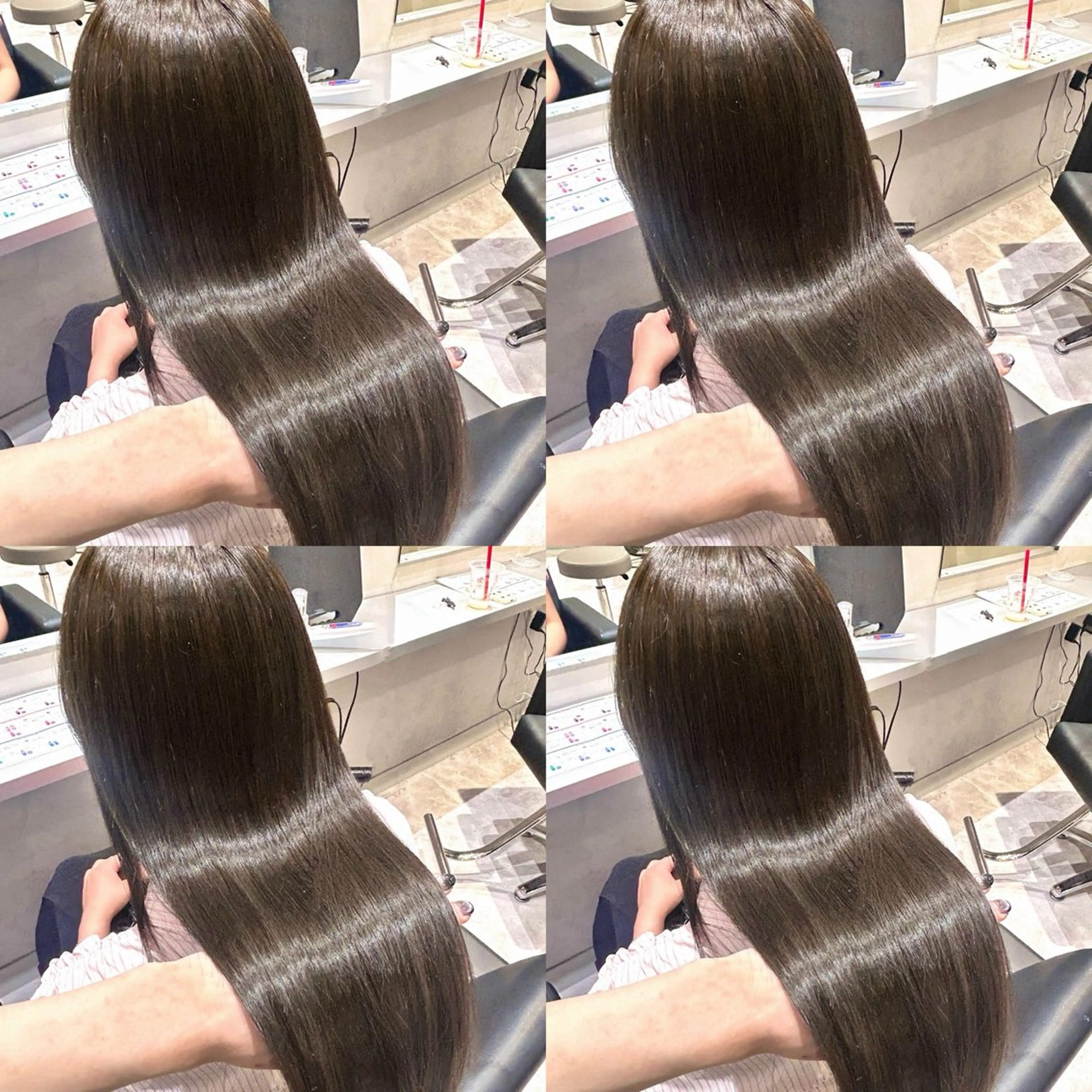 ロング カラー グレージュ オリーブグレージュ オリーブグレー 髪質改善 カット ヘアカラー トリートメント 韓国レイヤー ×髪質改善✨純大のヘアスタイル