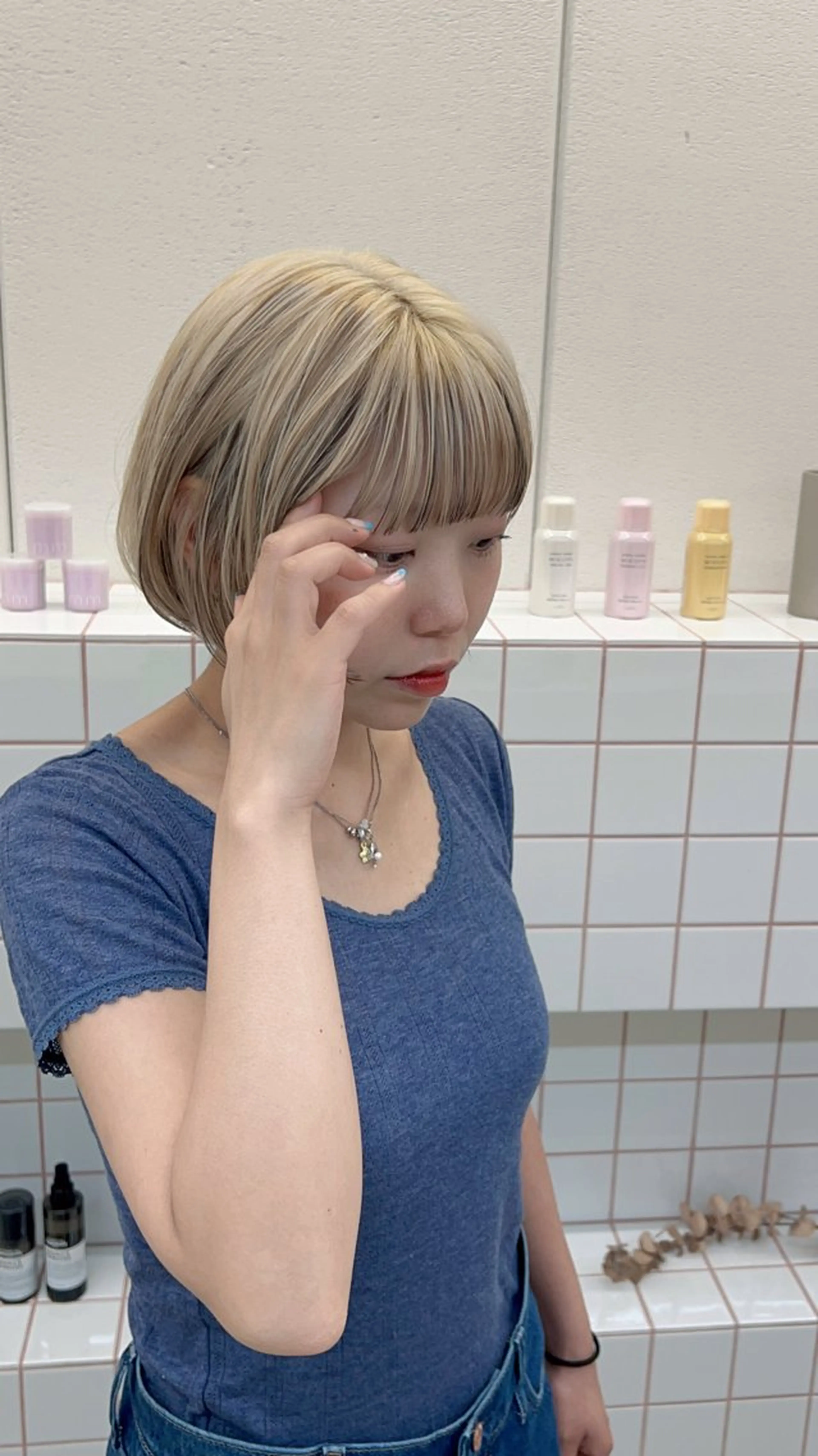 ショート カット ヘアカラー トリートメント 名古屋/伏見/花屋 併設/不破新のヘアスタイル