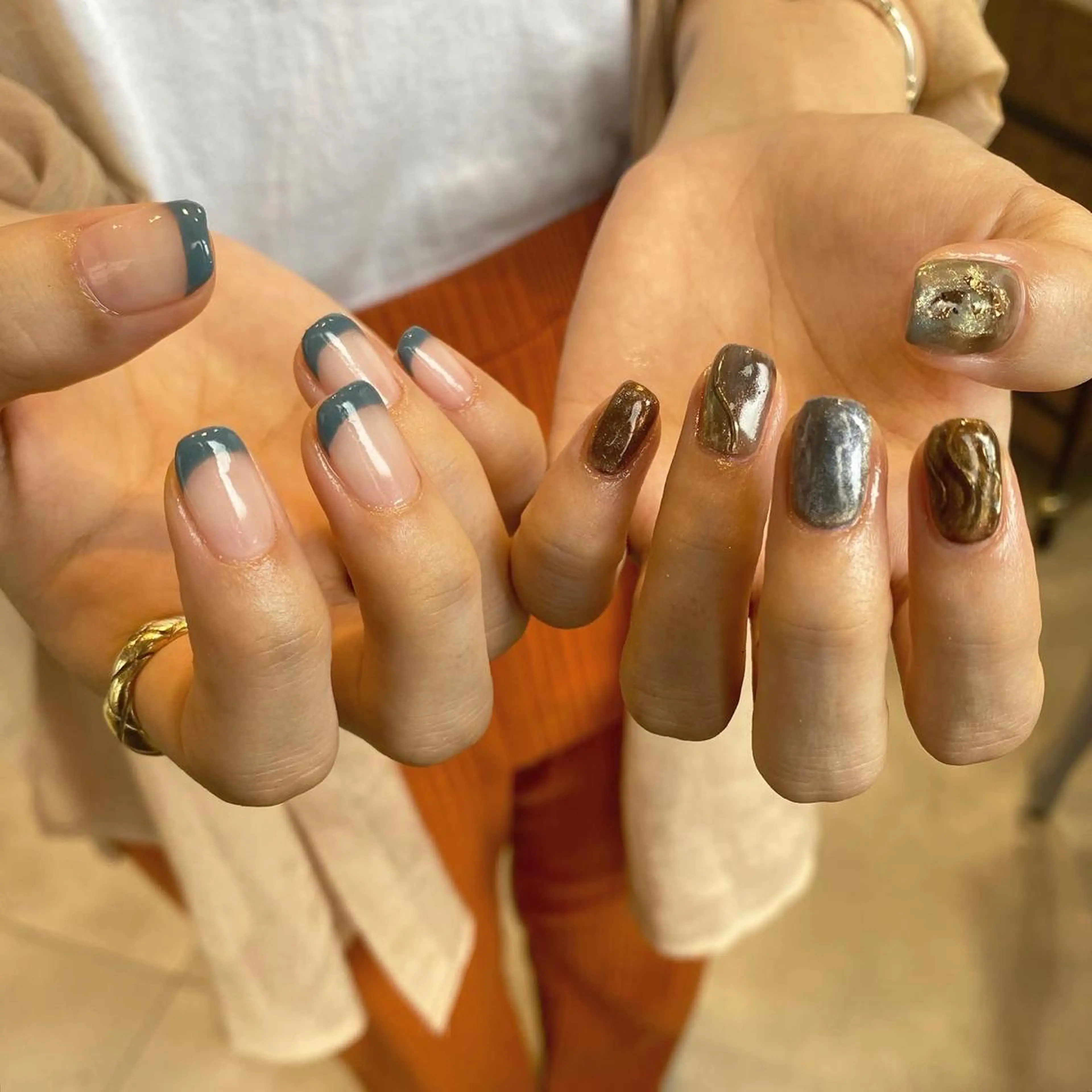 ネイル アートネイル フレンチネイル ハンドネイル nable.所属・望月 実莉のネイルデザイン