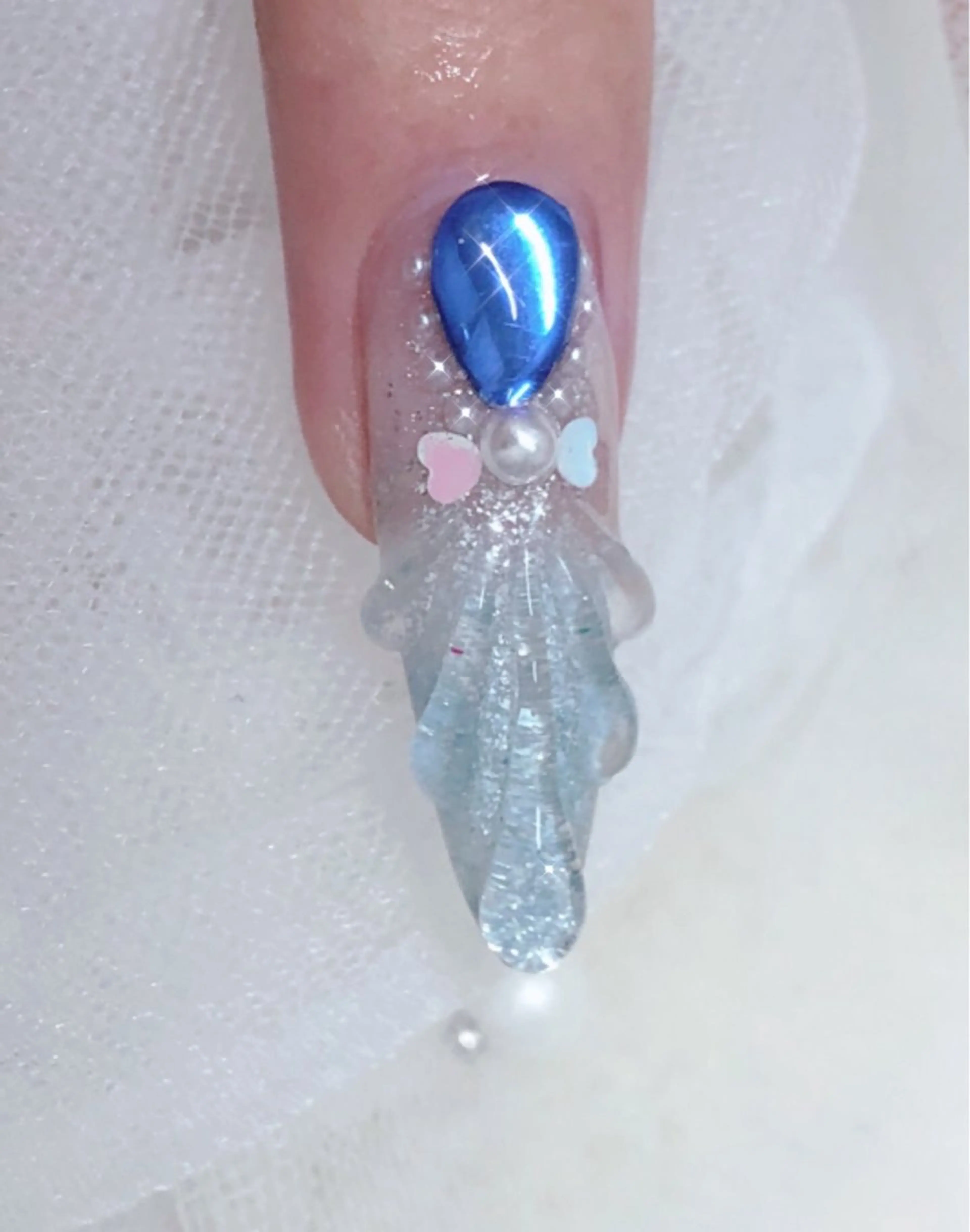 ネイル フットネイル フレンチネイル ジェルネイル ガラスフレンチ 韓国ネイル 大門浜松町 ネイルのネイルデザイン