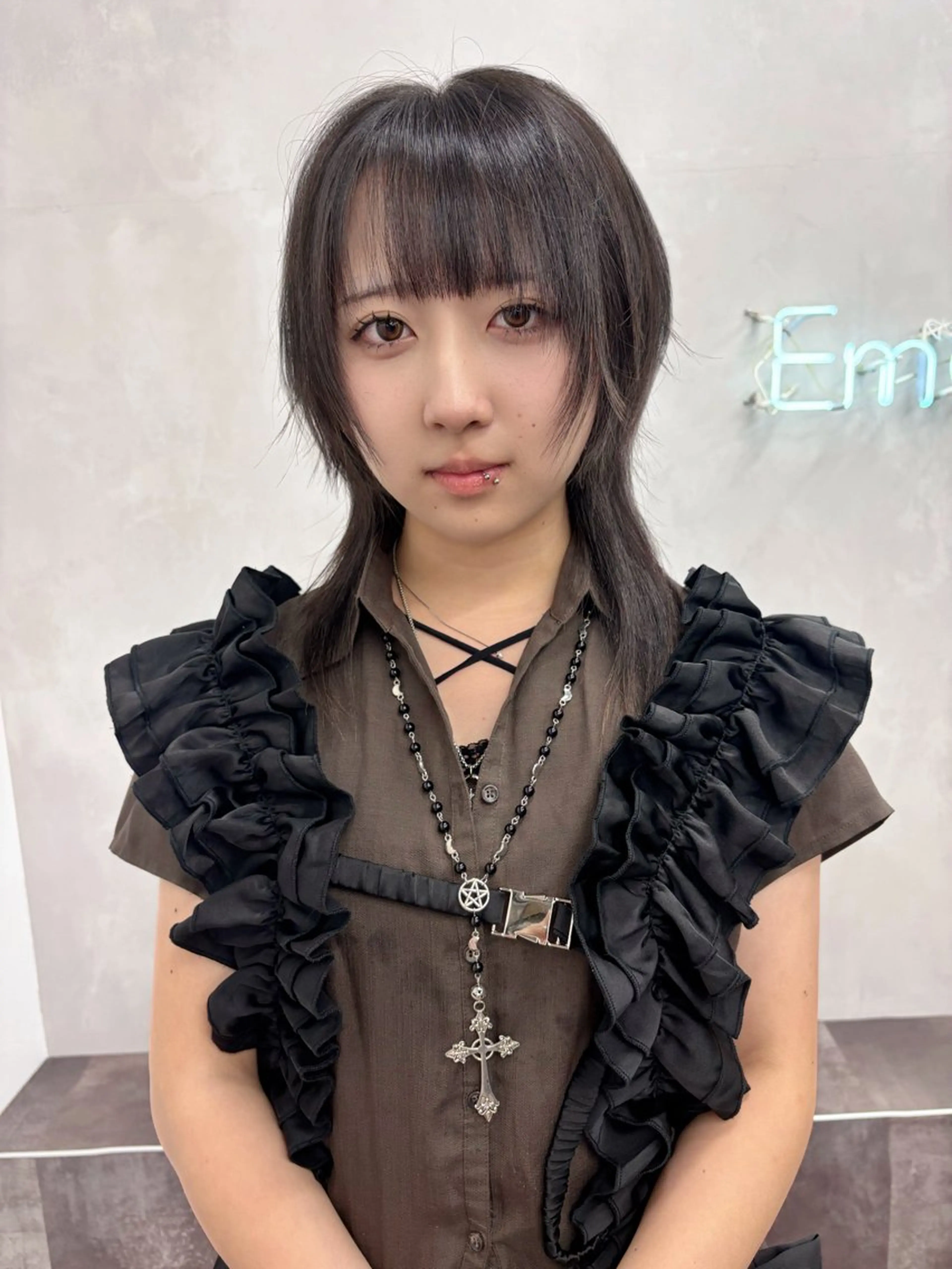 ミディアム ハッシュカット ウルフカット GARTE所属・ゲンキ/ボブ /レイヤーカットのヘアスタイル