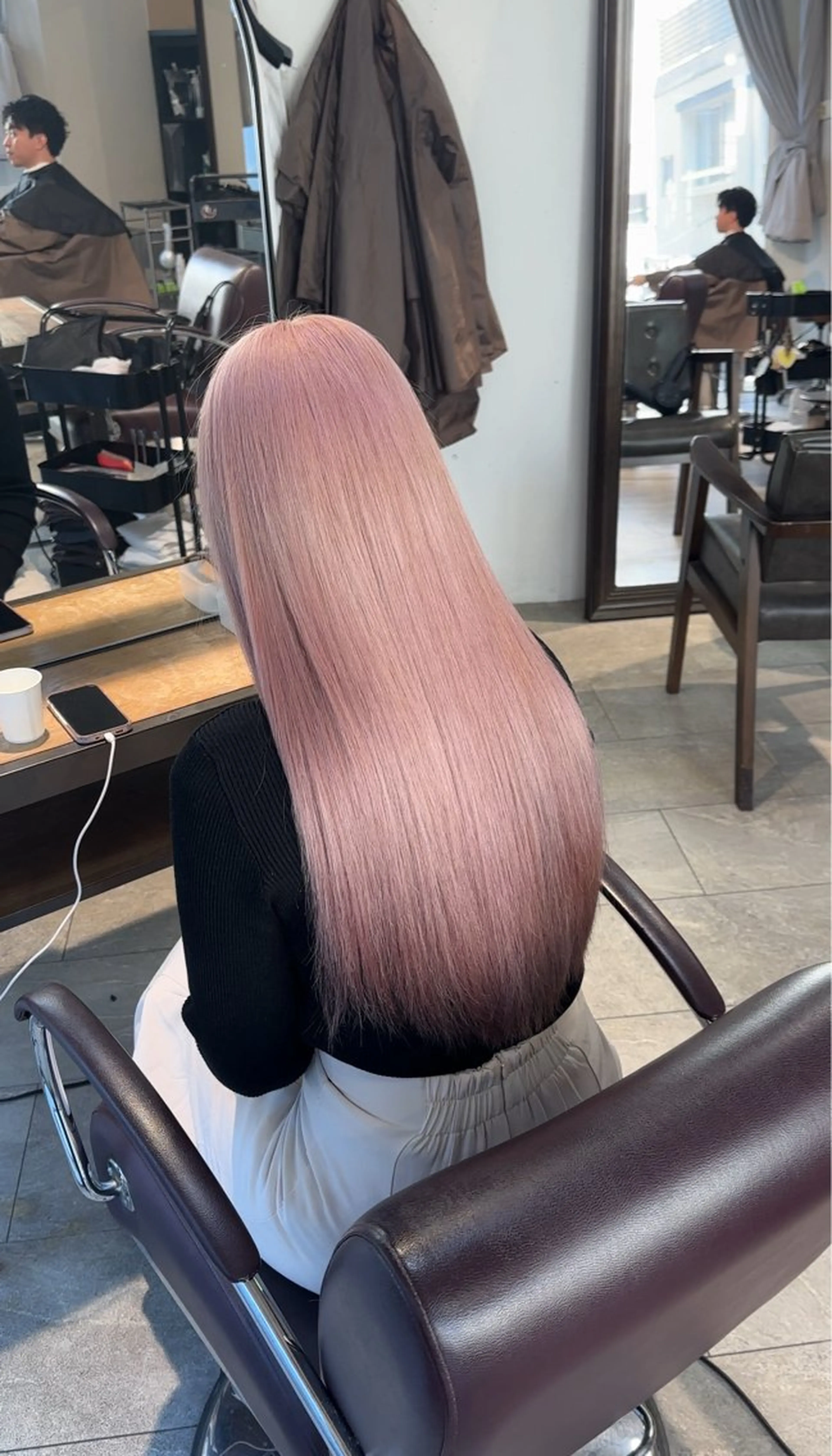 ミディアム カラー パーマ ヘアアレンジ ヘアカラー トリートメント ブリーチカラー🤍 颯馬🐈‍⬛のヘアスタイル