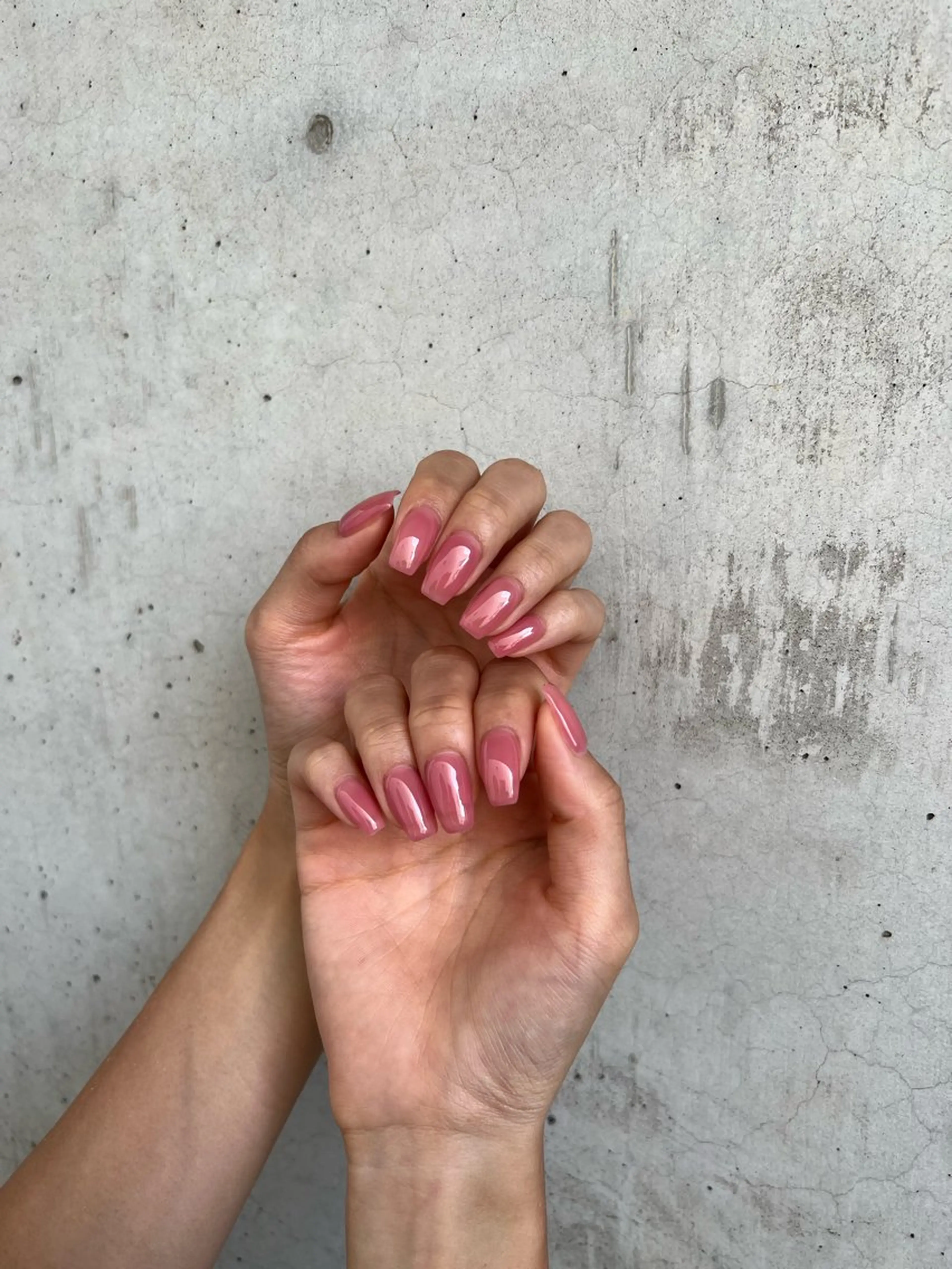 ネイル 持ち込み ワンカラーネイル ピンク Charme. NOBUKOのネイルデザイン