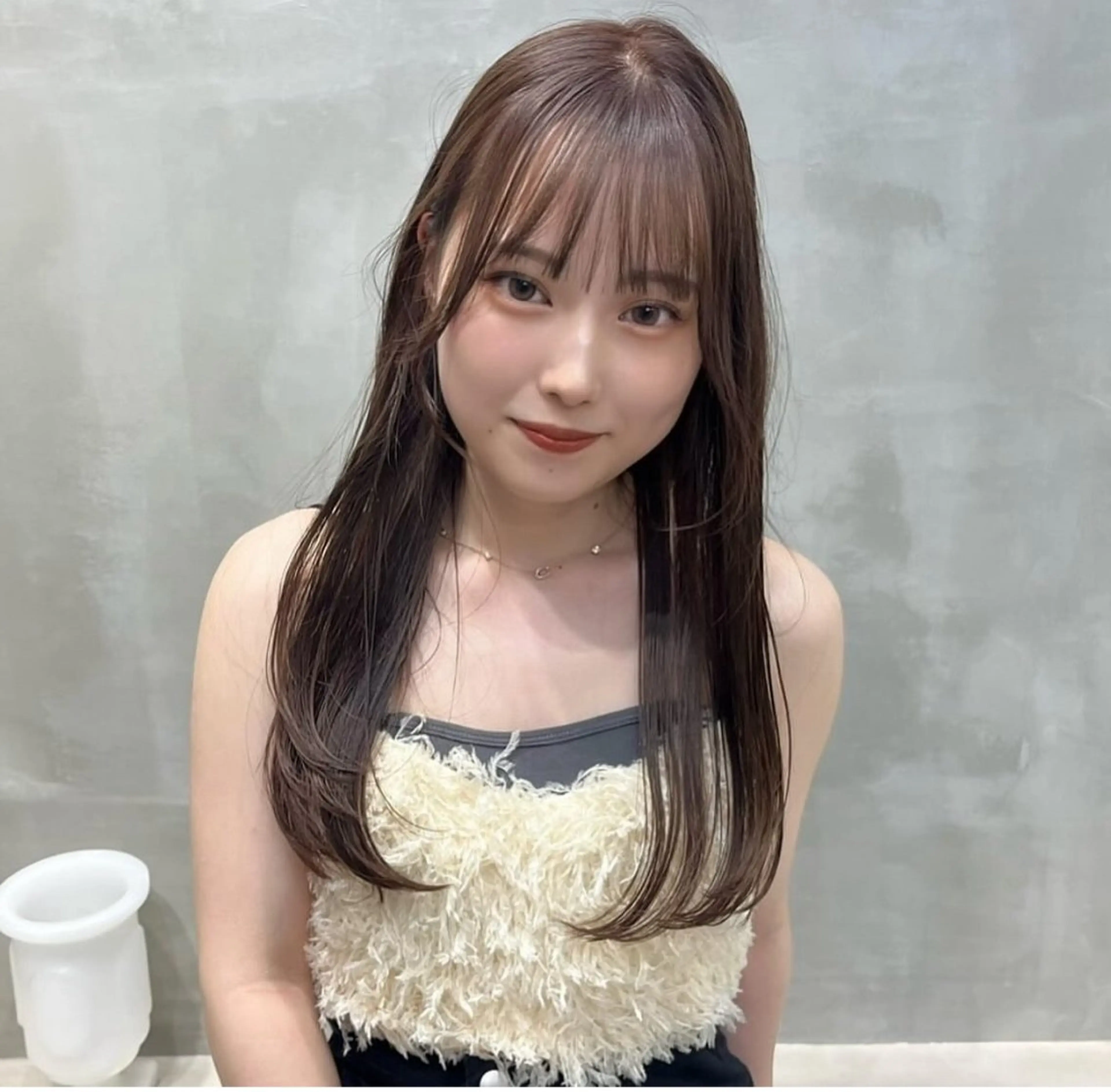 カラー ブリーチ ブラウンカラー ダブルカラー ブリーチなしカラー ナツミ/透明感カラー /酸性ストレートのヘアスタイル