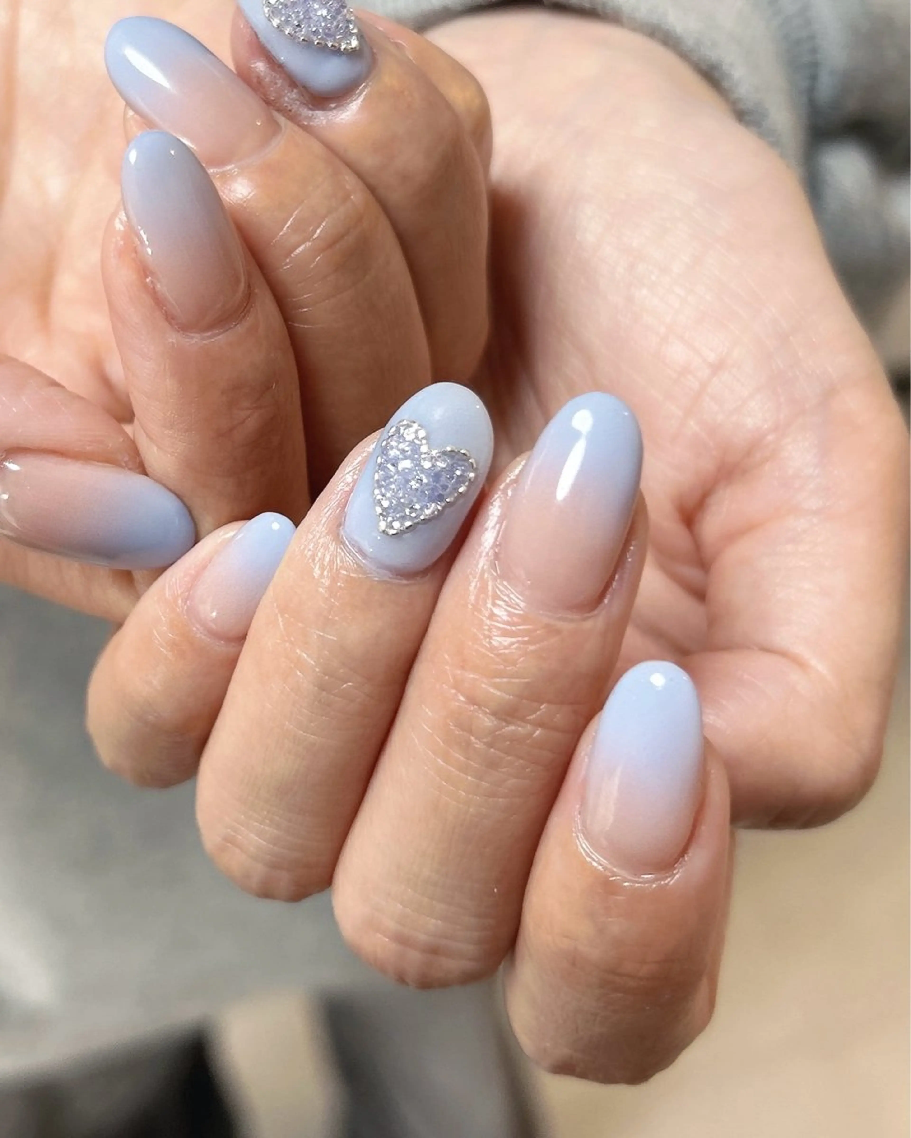 ネイル アートネイル ハート ten nail salon　かえでのネイルデザイン
