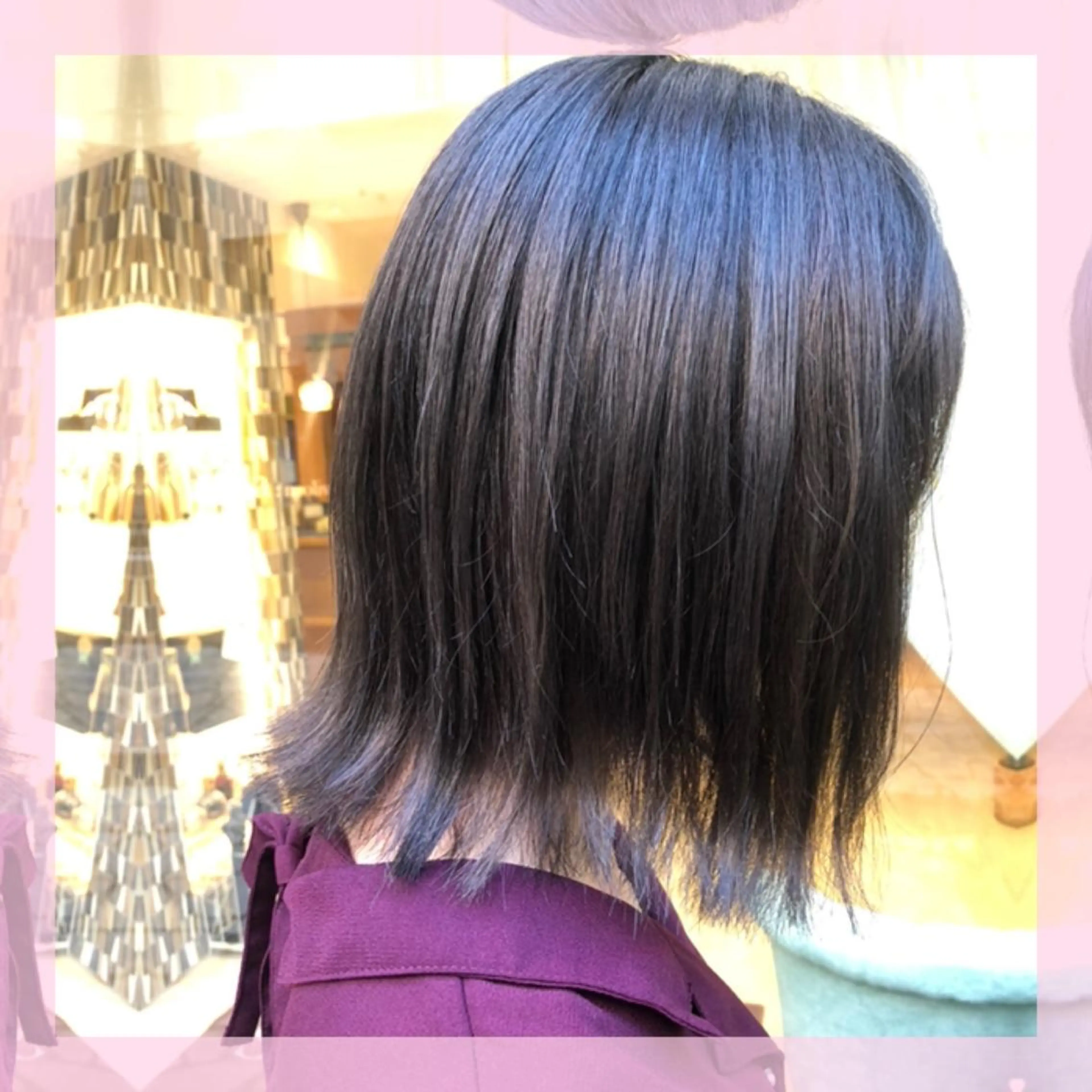 ショート カラー ブルーカラー ブルーグレー カット ヘアカラー トリートメント plum.所属・🍒前川 🍒のヘアスタイル