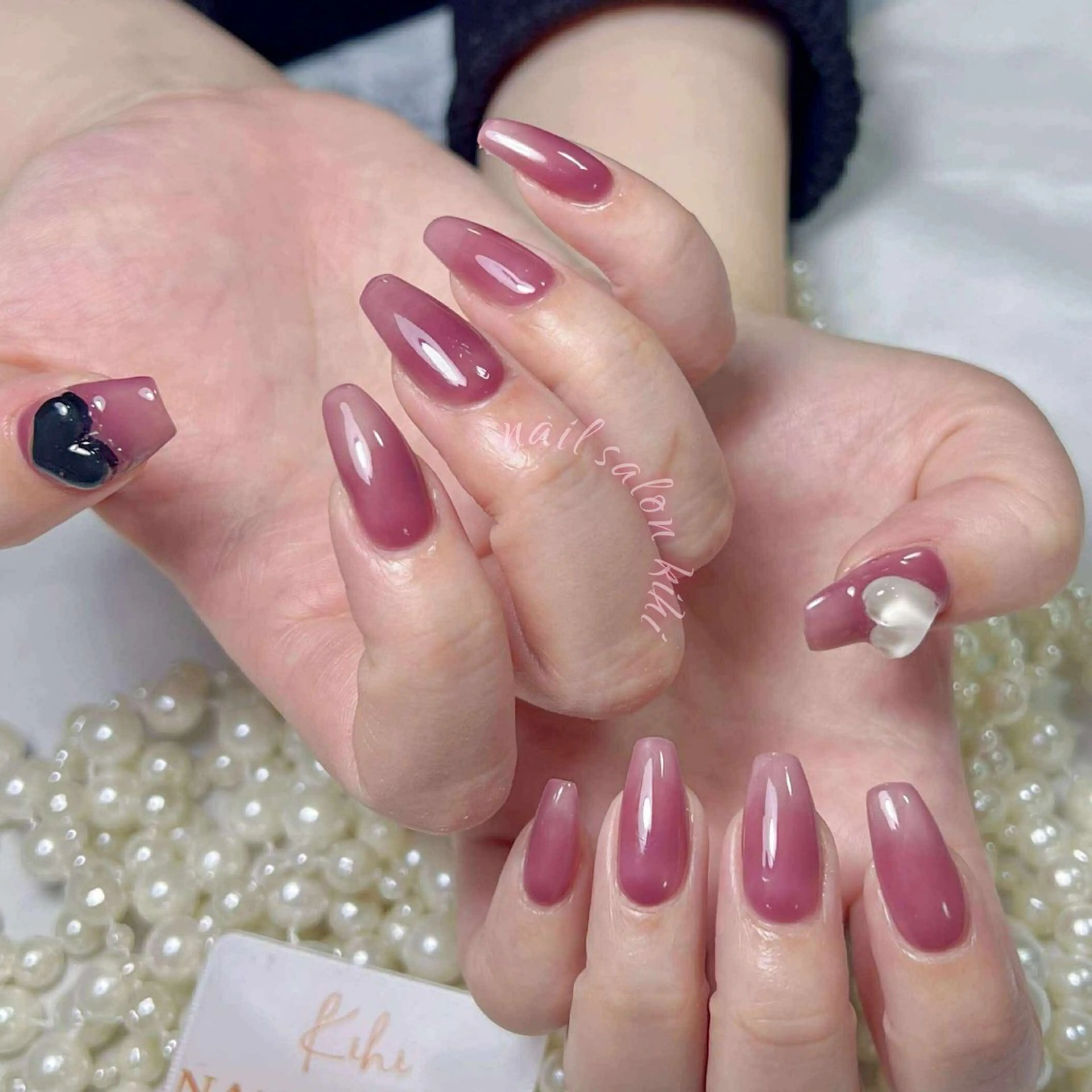 ネイル アートネイル フレンチネイル ジェルネイル グラデーション 韓国ネイル ハンドネイル ハンドケア Nail Salon Kihi さくらのネイルデザイン