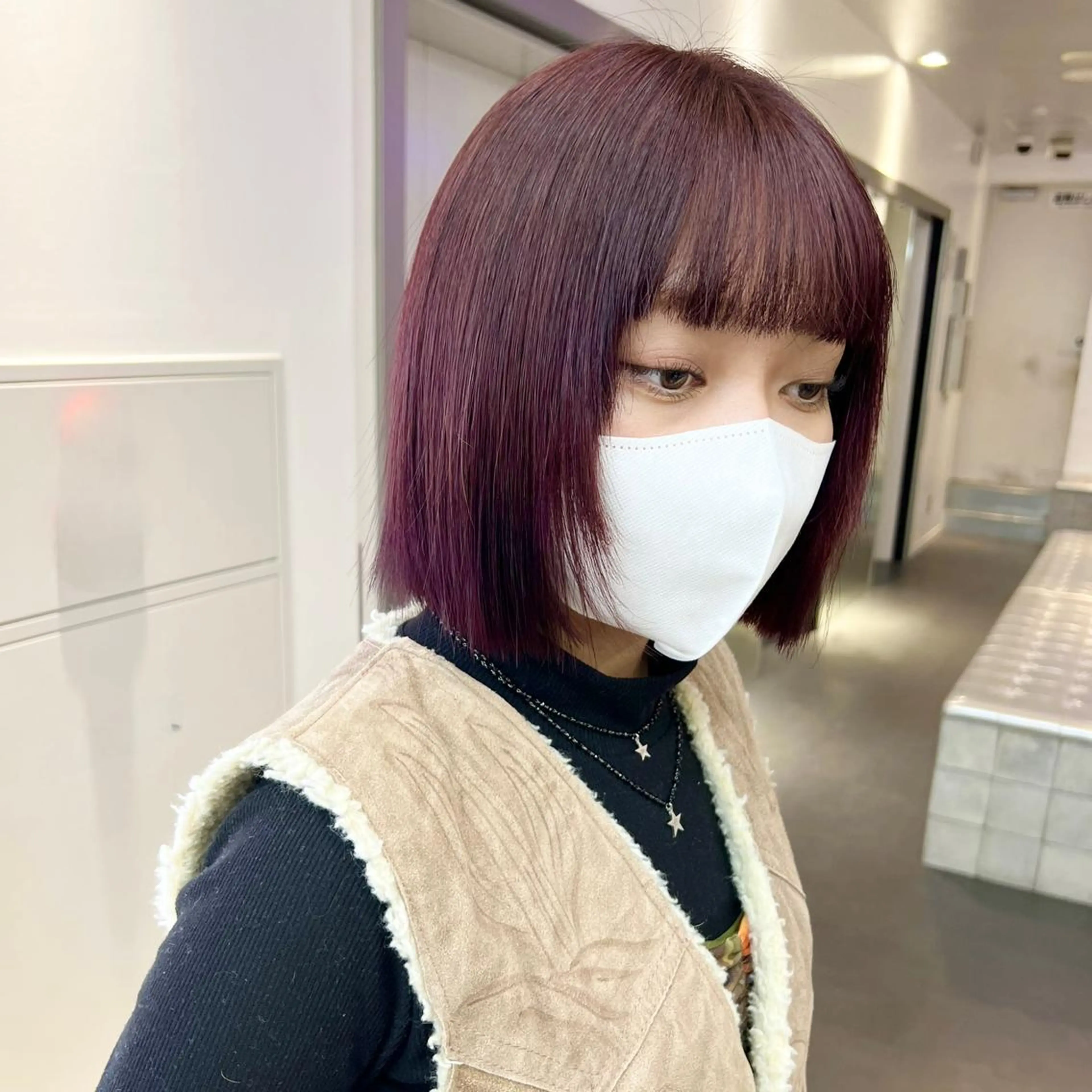 ミディアム カラー ヘアカラー トリートメント 🥃ベージュ/ ボブ🥃Yujiroのヘアスタイル