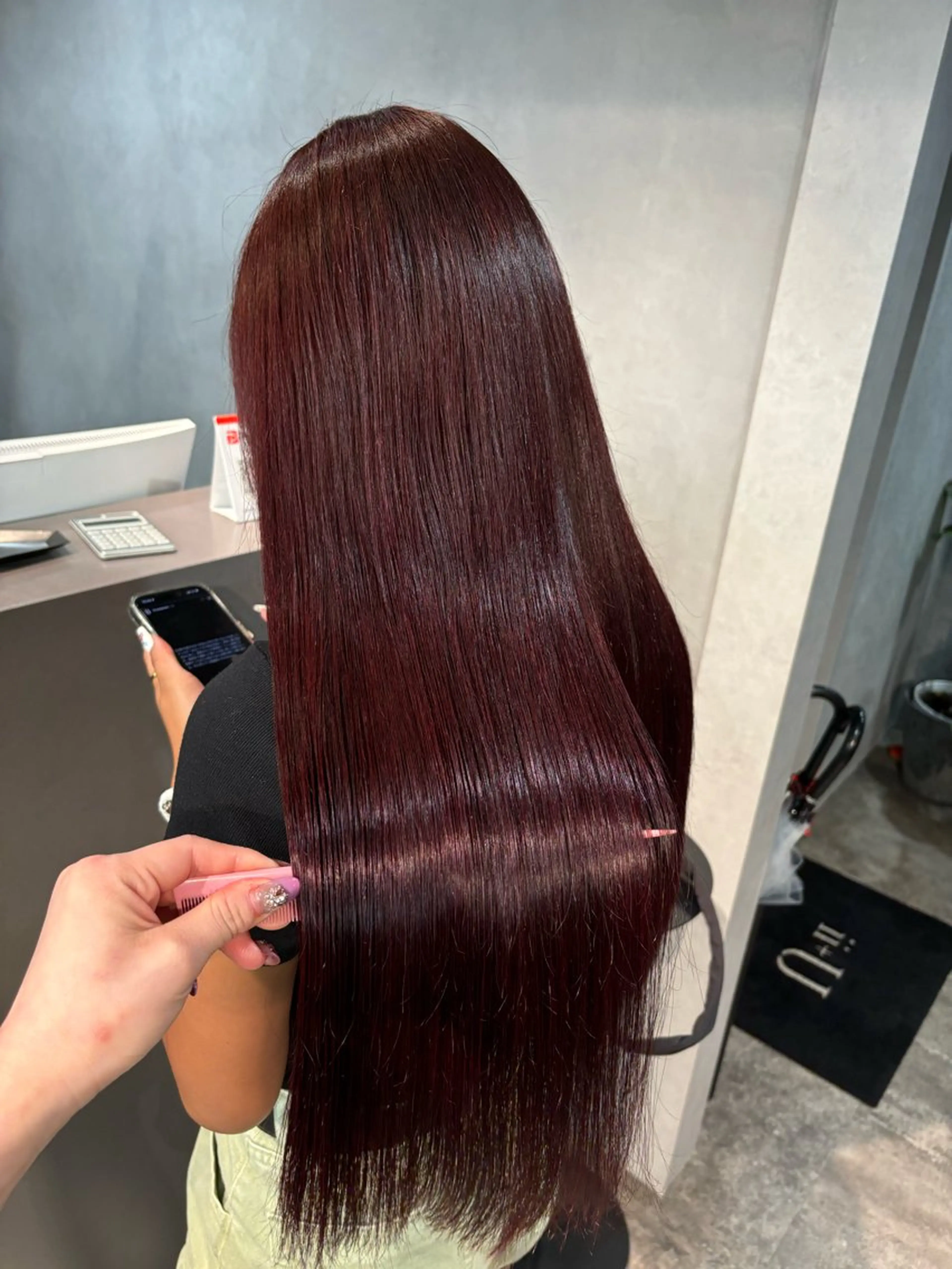 ロング カット ヘアカラー トリートメント 韓国レイヤー×暖色 カラー🎀ASAKAのヘアスタイル