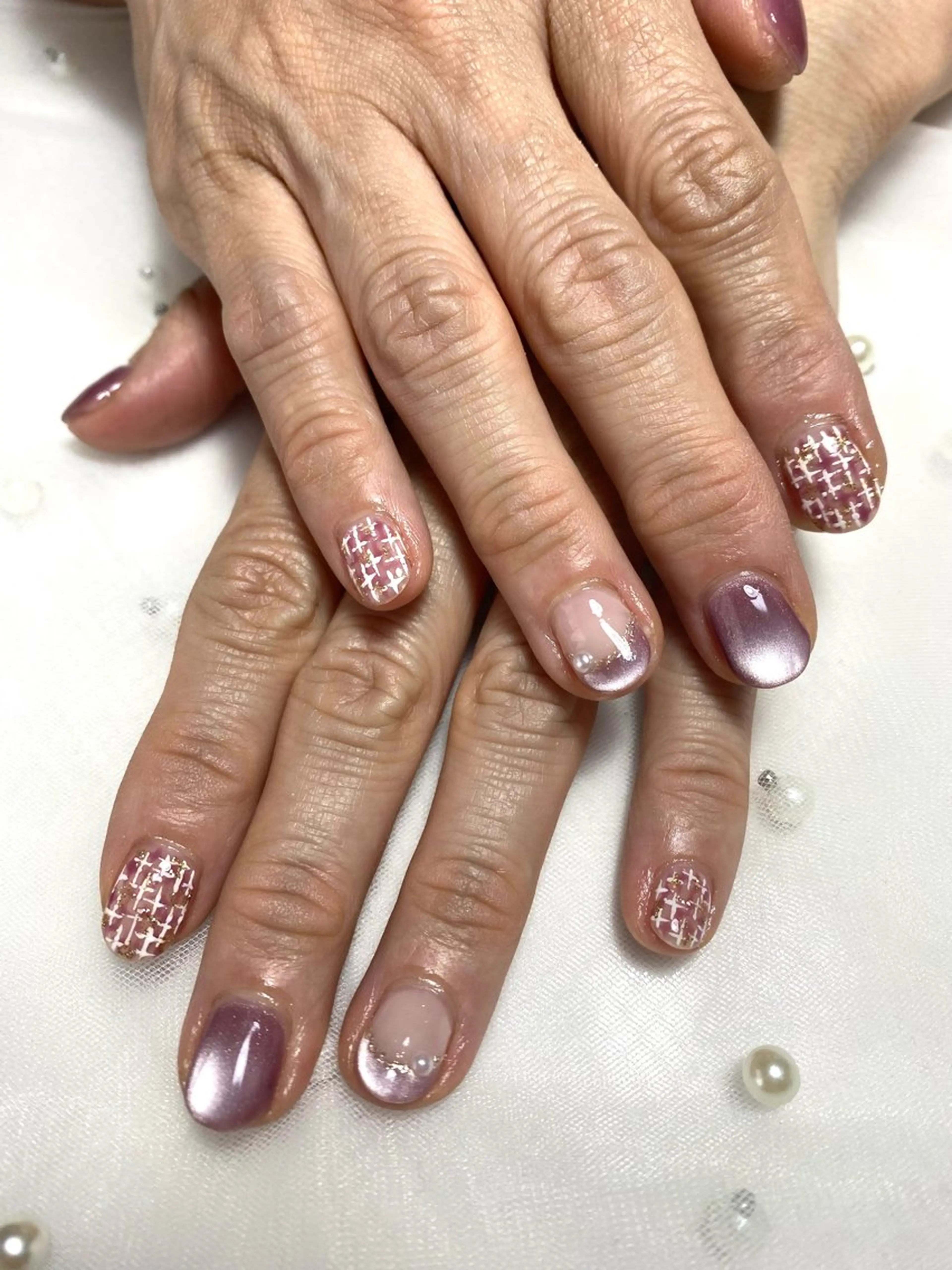 ネイル ツイードネイル ハンドネイル Nail mimi．のネイルデザイン