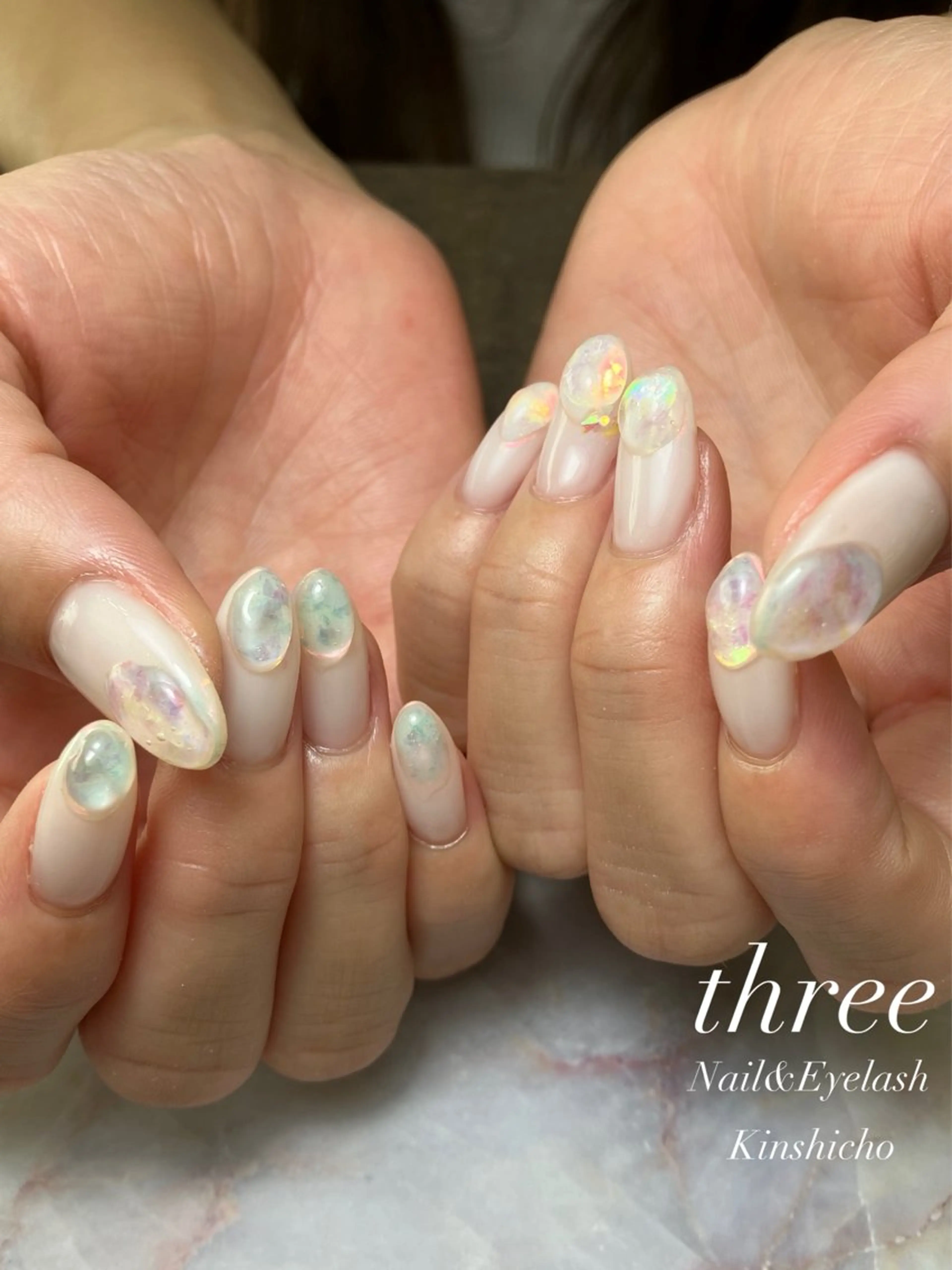 ネイル アートネイル ニュアンスネイル ハンドネイル three Nail&Eyeのネイルデザイン