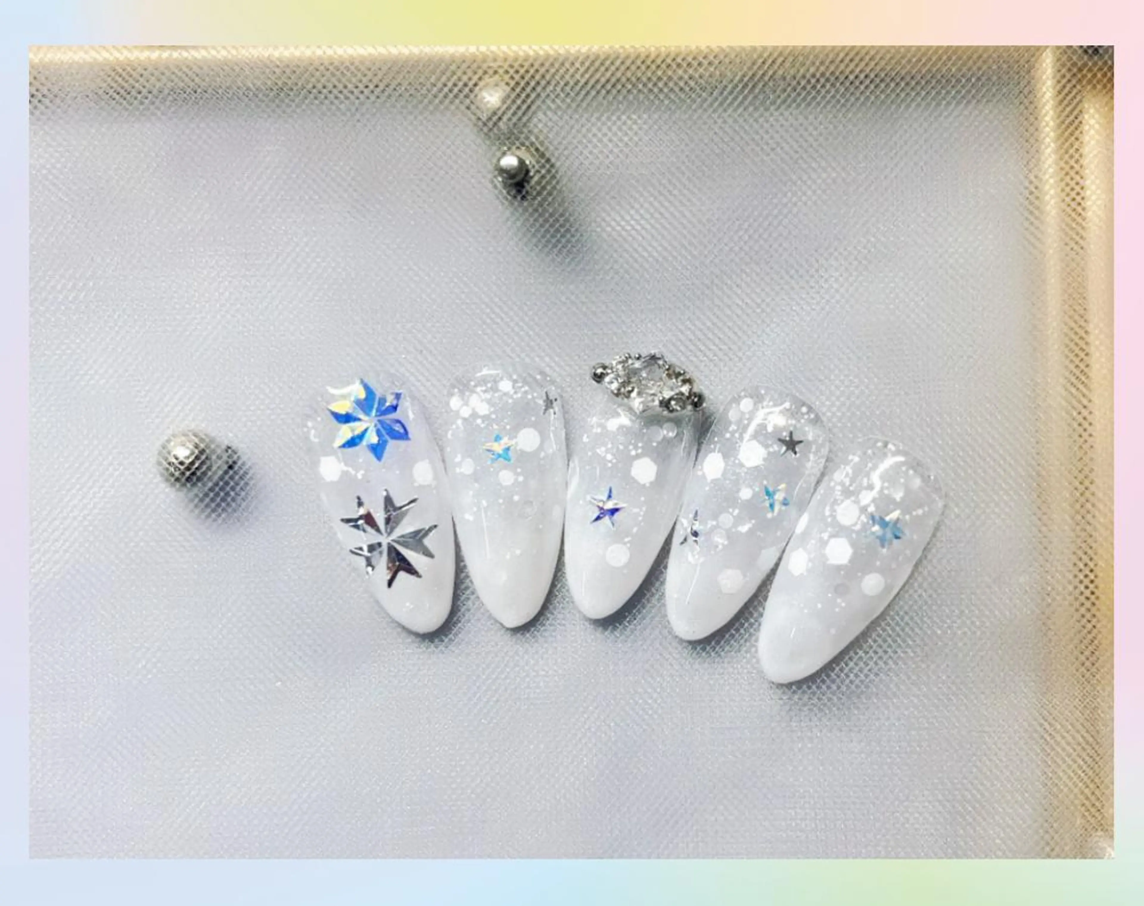 ネイル ハンドネイル ハンドケア H3 Nail Tsuki🦋💙のネイルデザイン