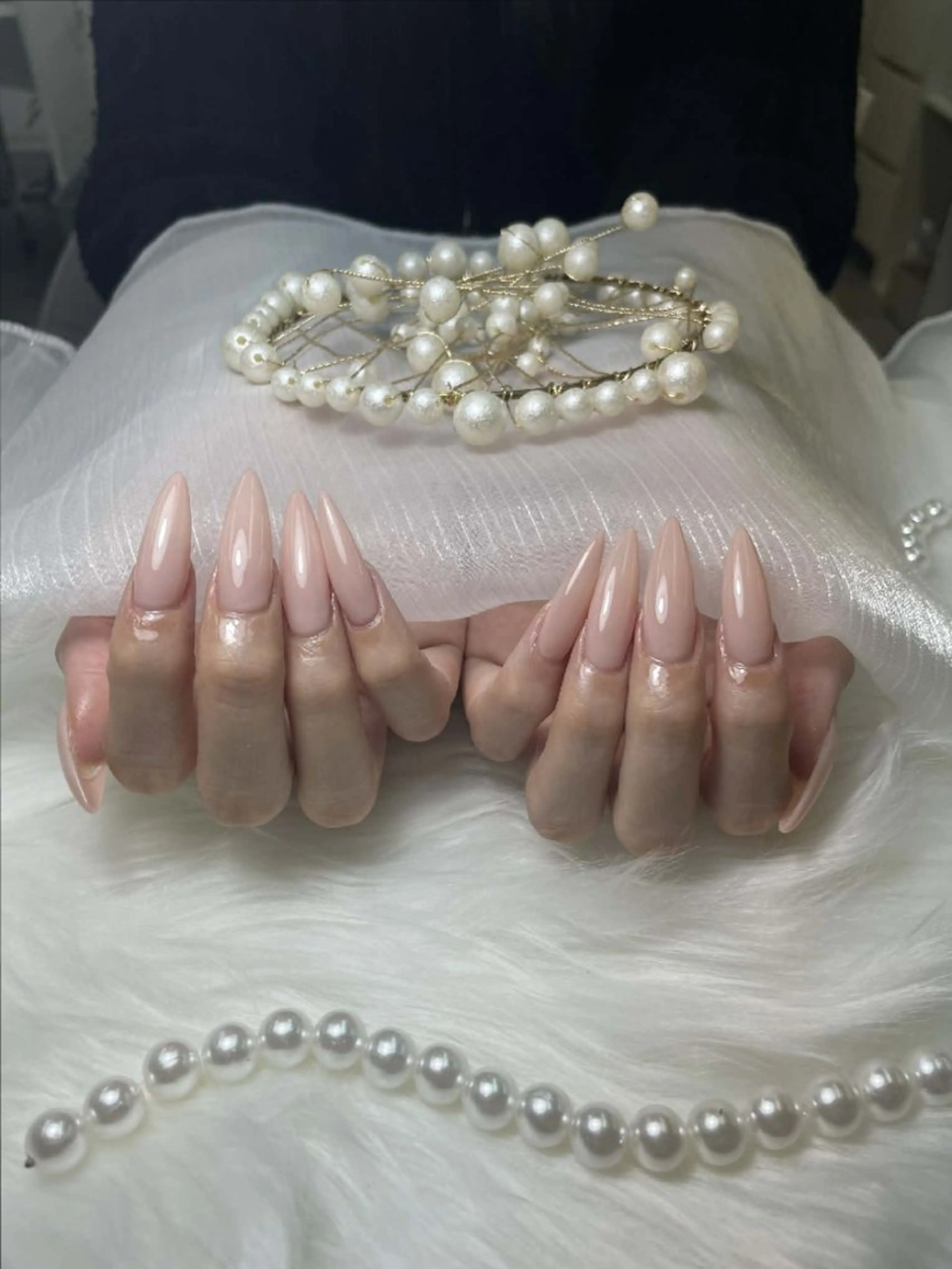 ネイル ジェルネイル ガーリー 韓国ネイル ニュアンスネイル シンプルネイル ハンドネイル Kingnail yumiのネイルデザイン