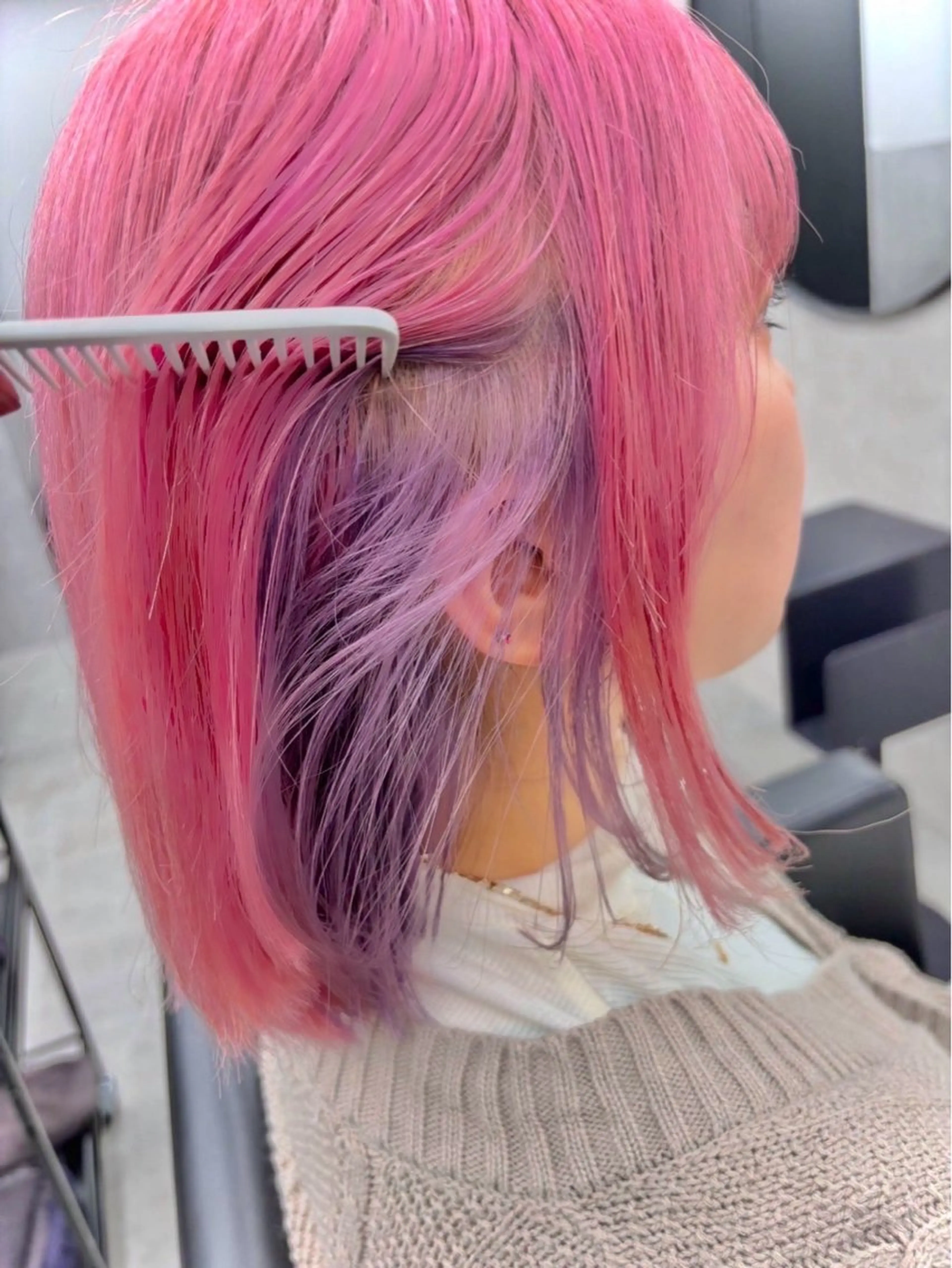 ミディアム ヘアアレンジ ヘアカラー driP.by HAVANA所属・ケアブリーチ／パーマ 工藤のヘアスタイル