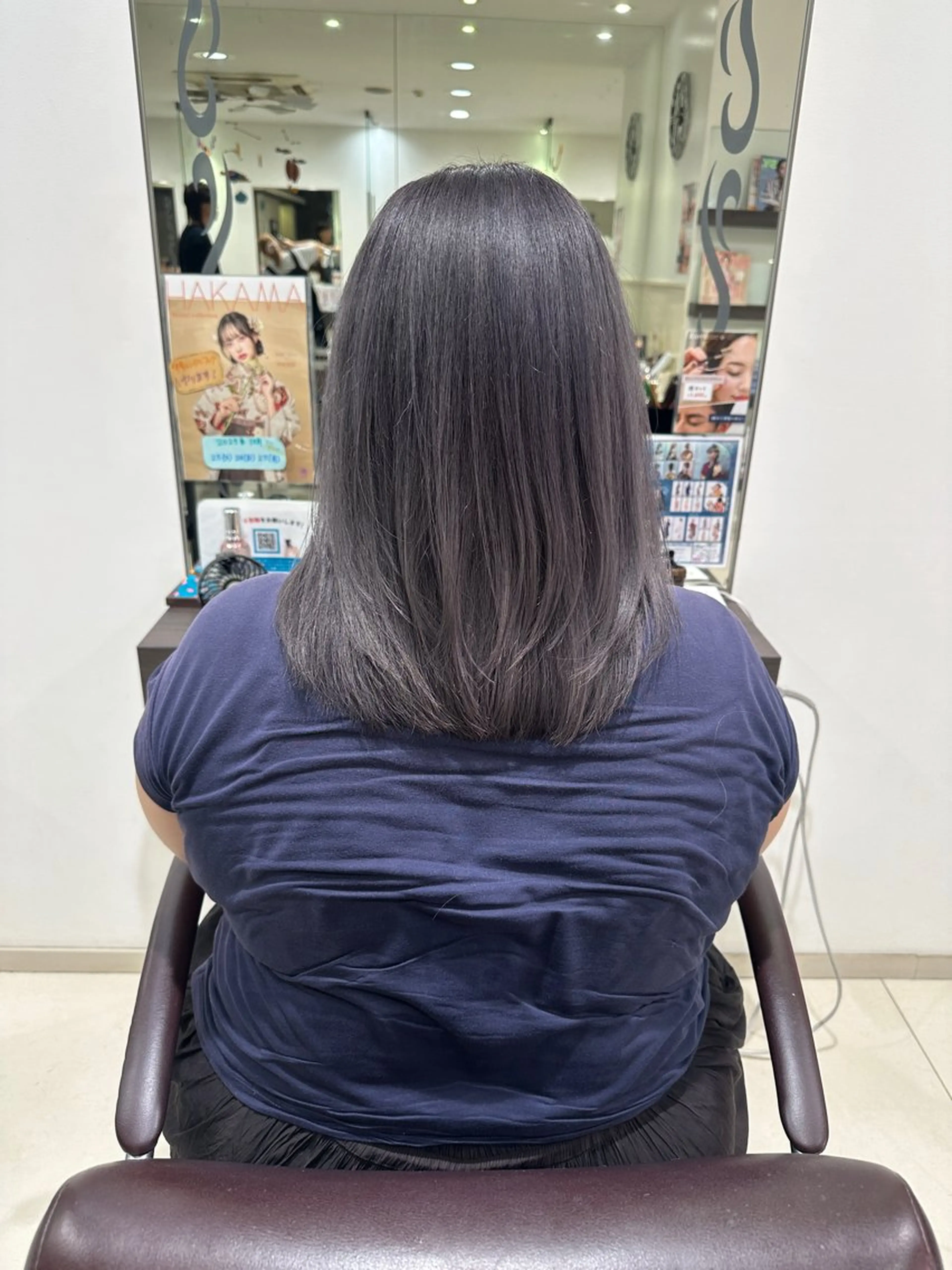 ミディアム カット ヘアカラー トリートメント 艶カラー🩷🌸🩷 layer🩷🩷のヘアスタイル