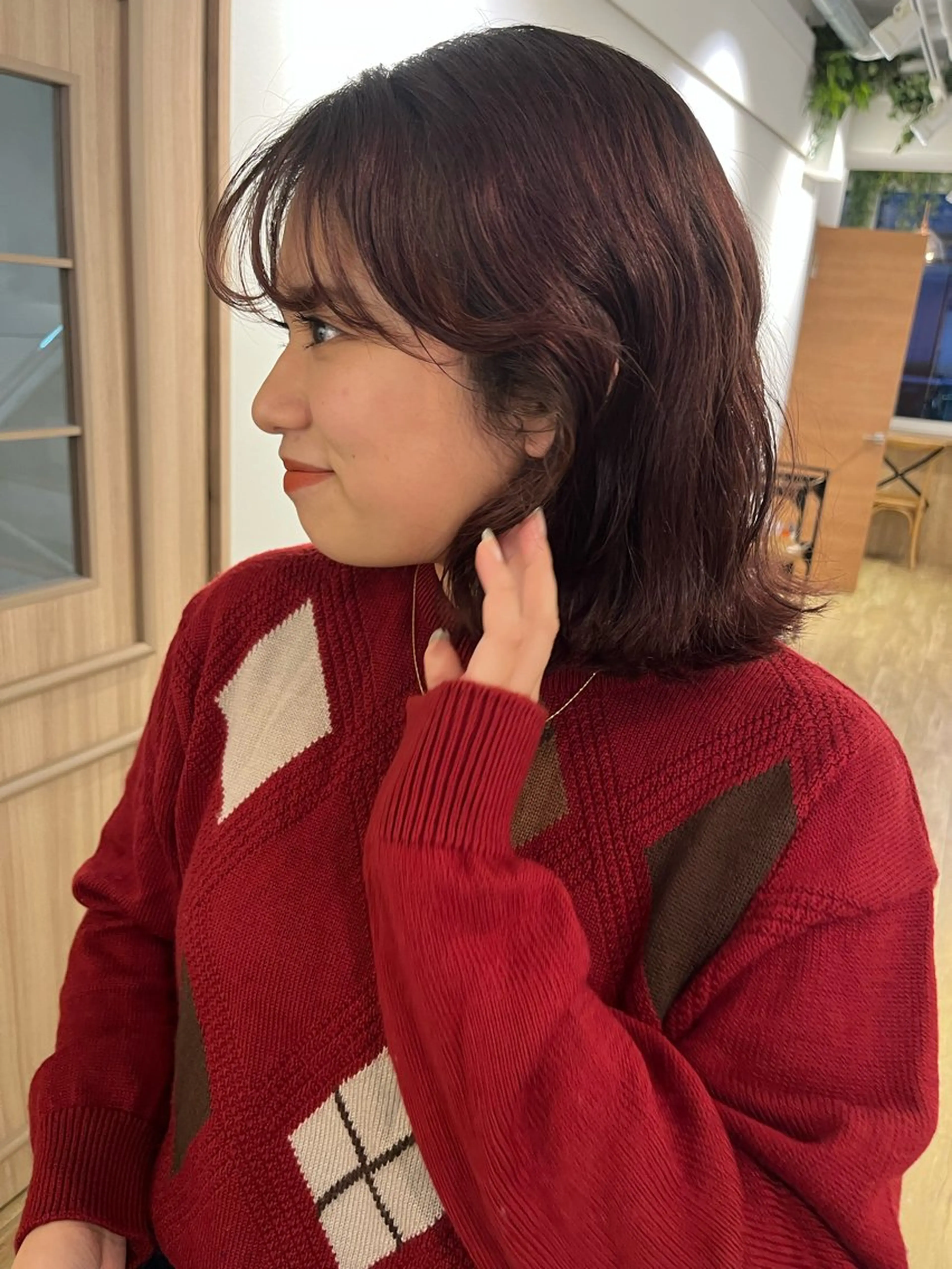 ショート カラー パーマ pu+on. nailworks所属・fuyumi / ニュアンスネイルのネイルデザイン