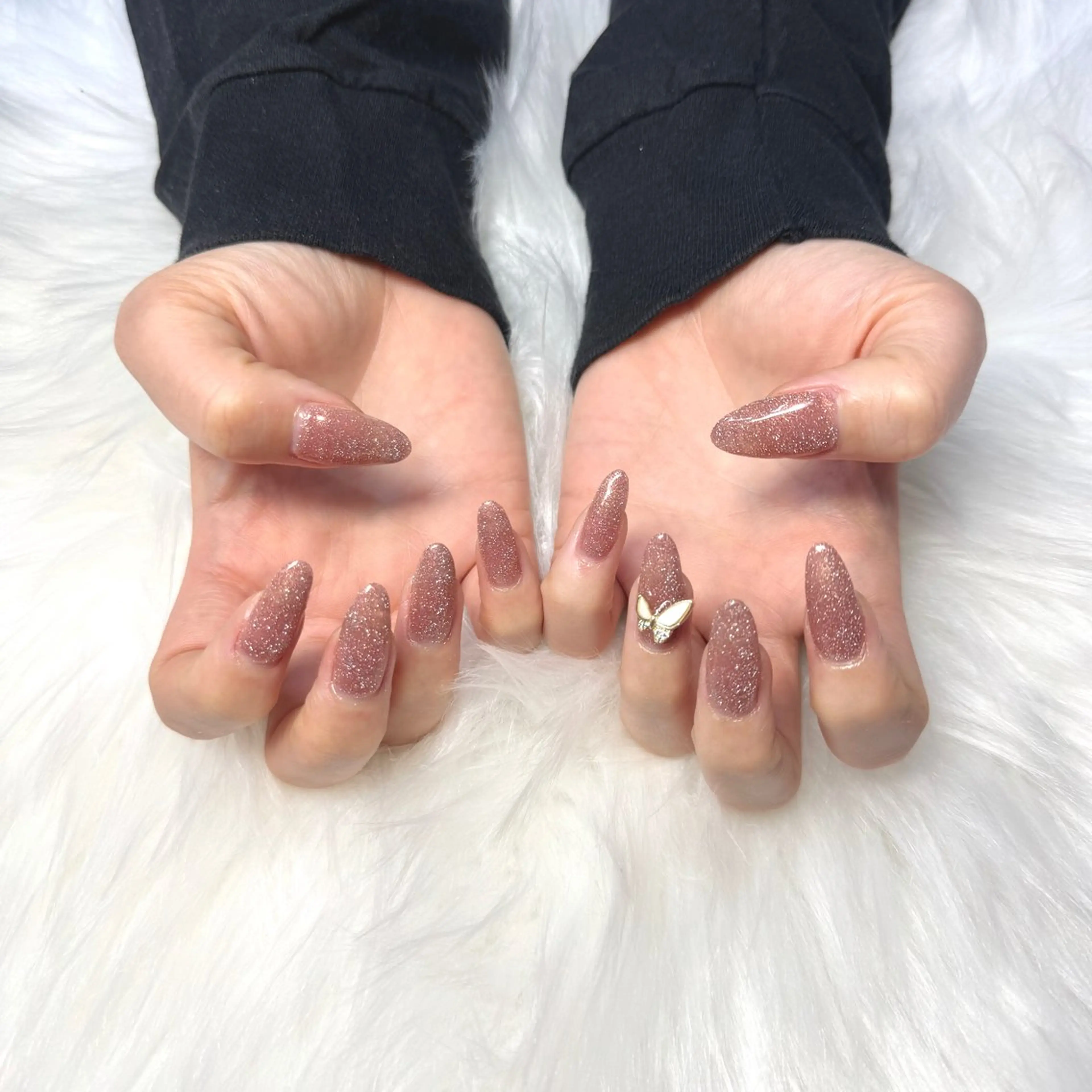 ネイル ハンドネイル ハンドケア 🎀うかん 🎀チップ長さ出しのネイルデザイン
