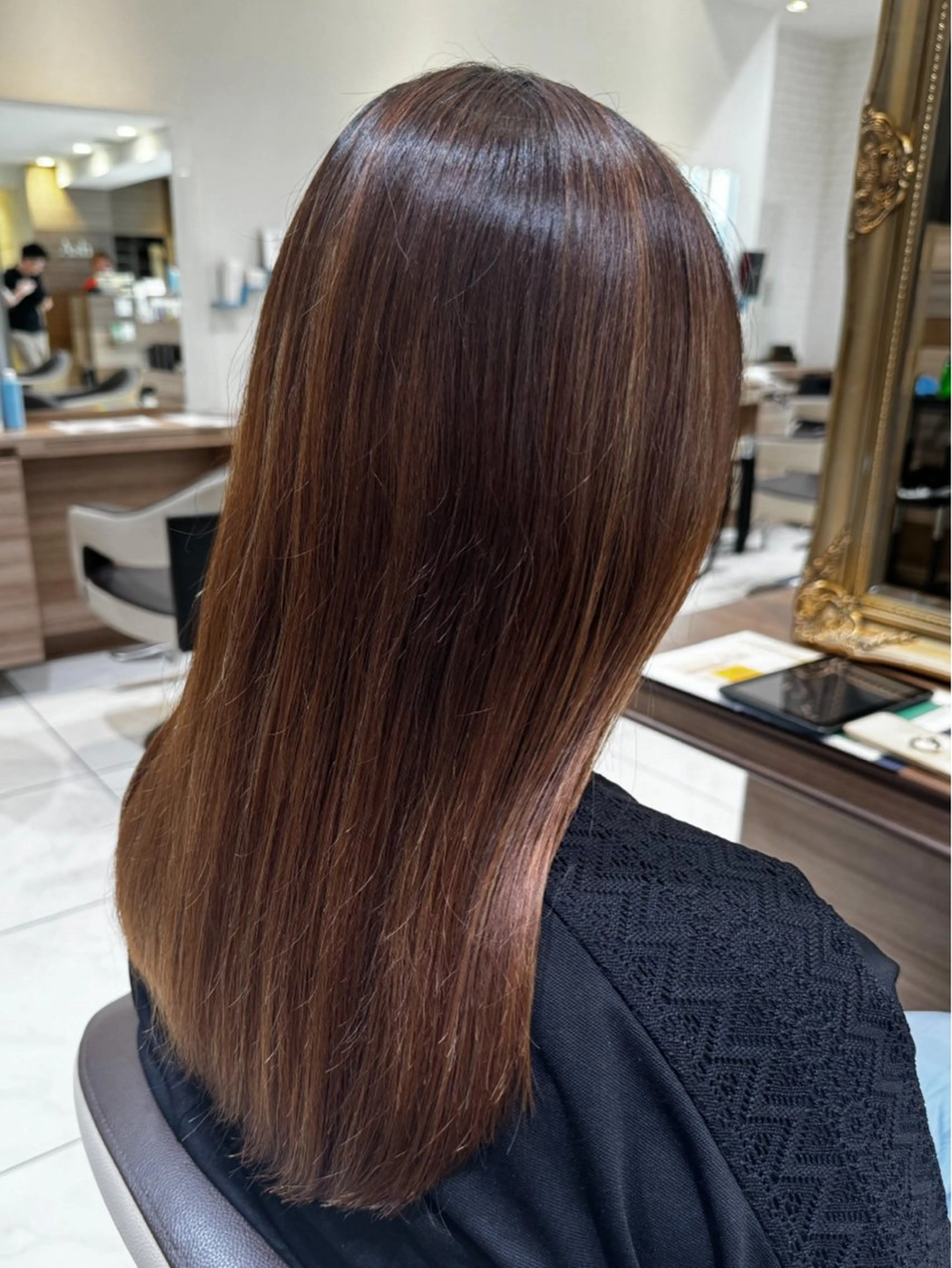 セミロング カット 縮毛矯正 トリートメント 松田 一希のヘアスタイル