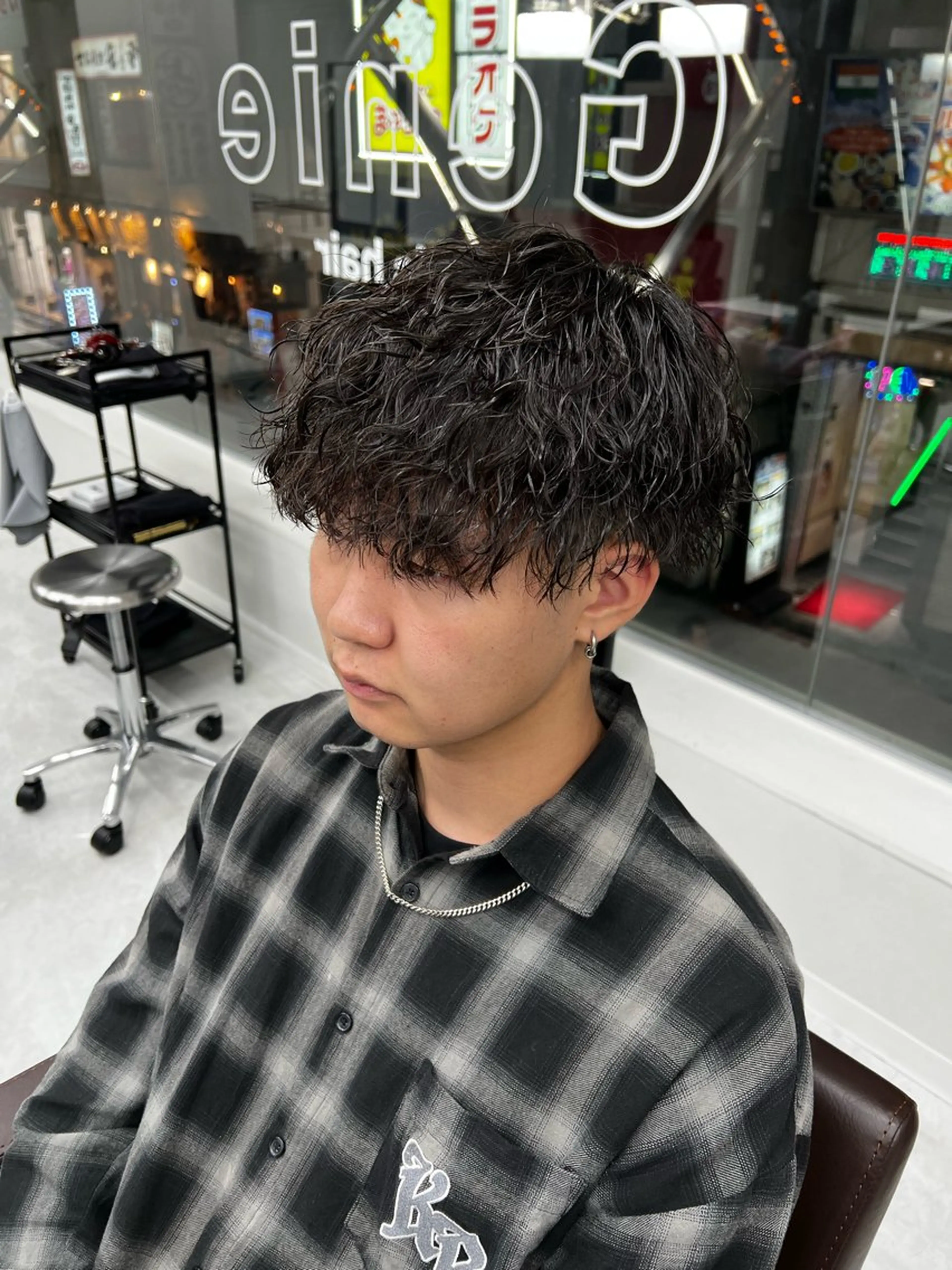ショート パーマ メンズ カット パーマ メンズカット/波巻き TAKUMAのヘアスタイル