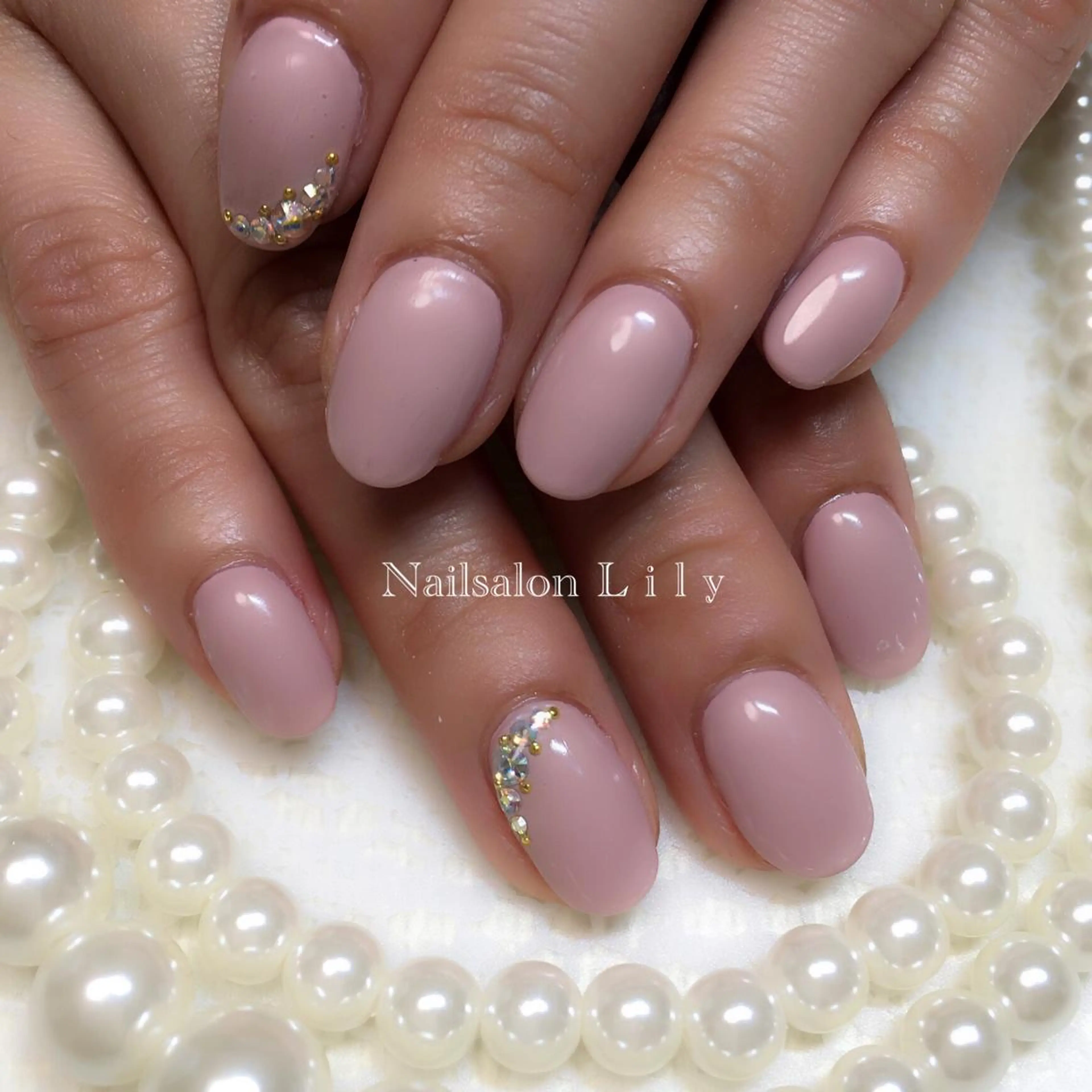 ネイル ピンク シンプルネイル Nailsalon Lilyのネイルデザイン