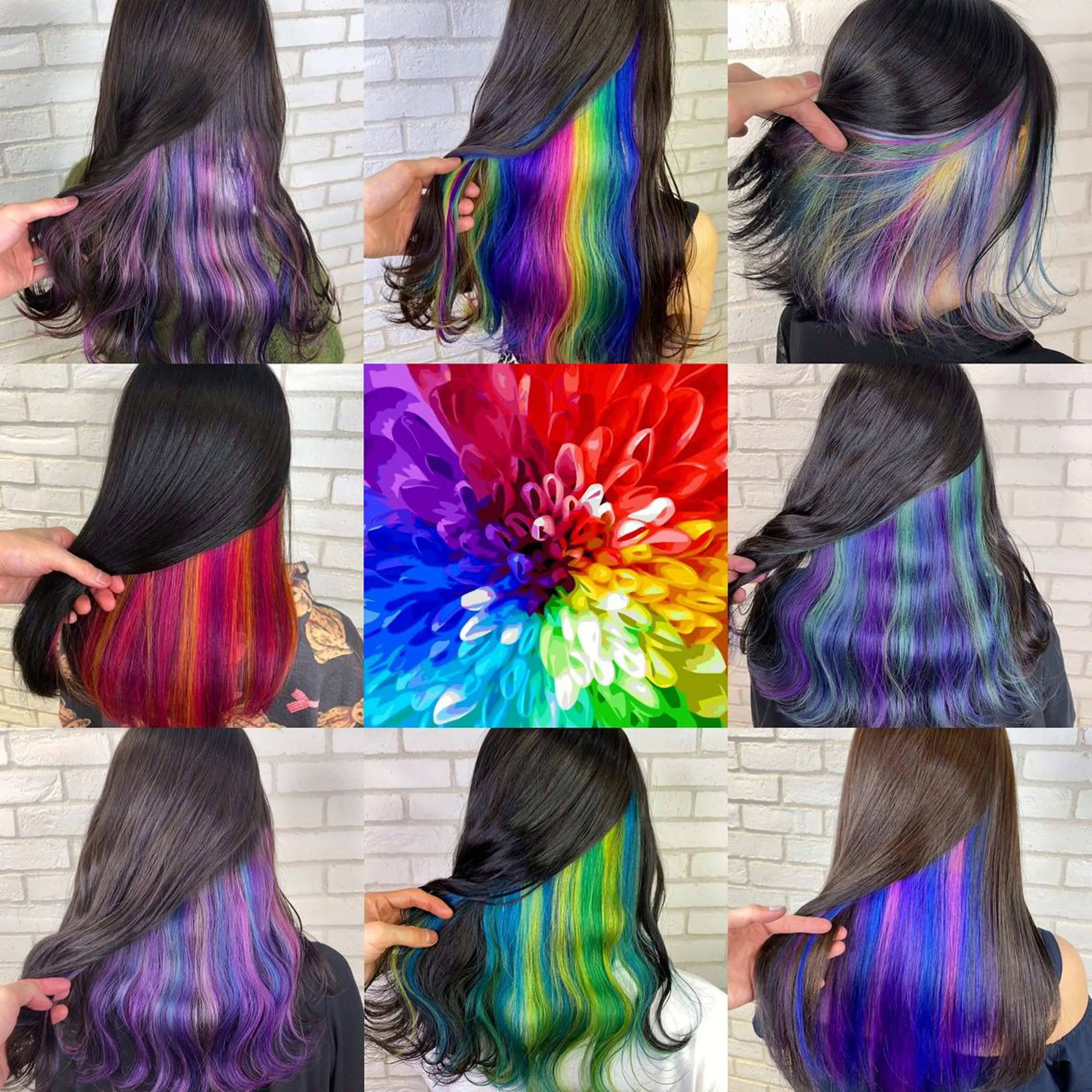 セミロング カラー パーマ ヘアアレンジ メンズ キッズ ネイル マツエク・マツパ ユニコーンカラー 新宿/髪質改善/ 美髪矯正✨浅江通友のヘアスタイル