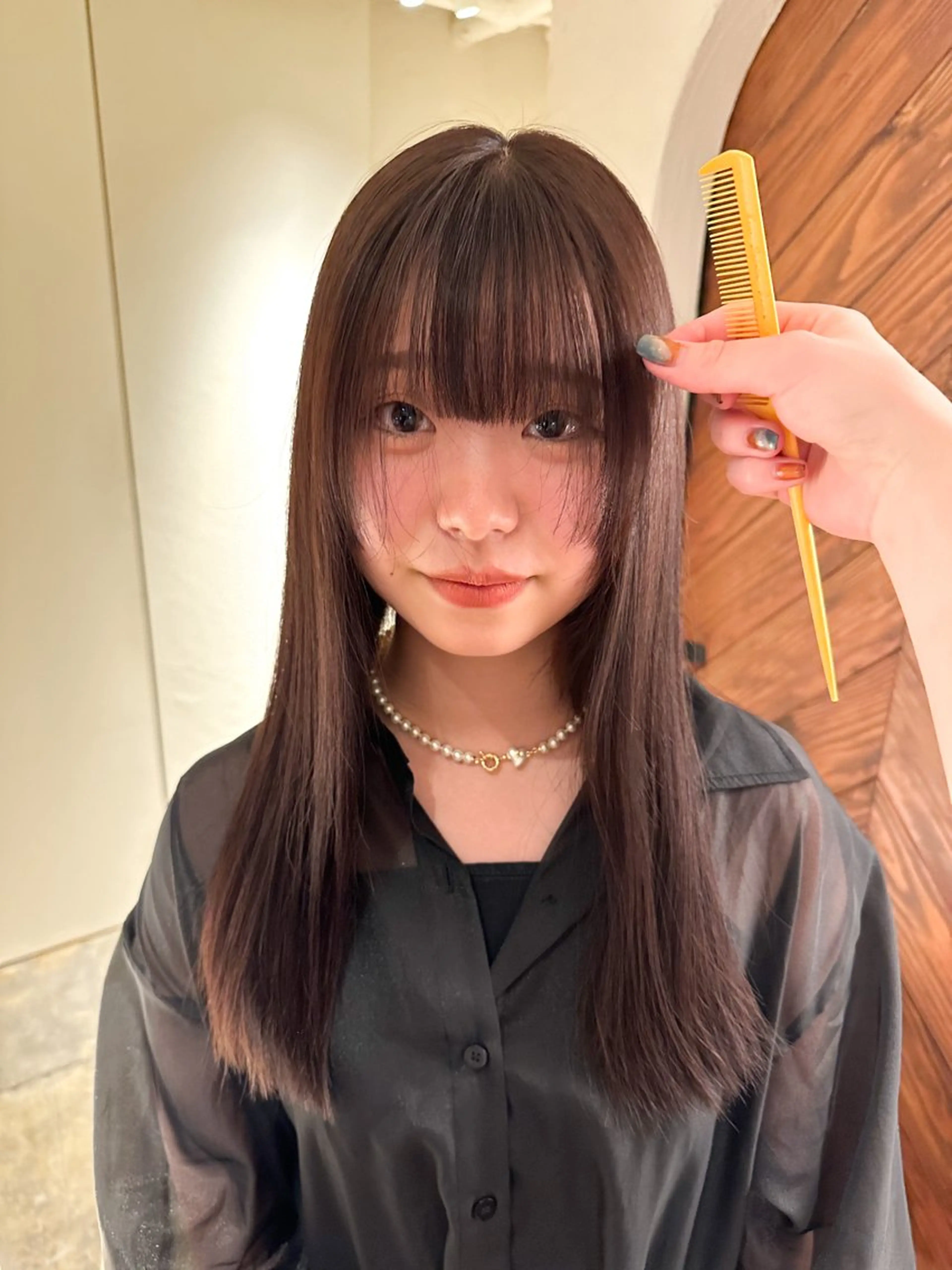 ロング カラー ヘアアレンジ 🧡ono🧡暖色/ 切りっぱなしボブ🧡のヘアスタイル