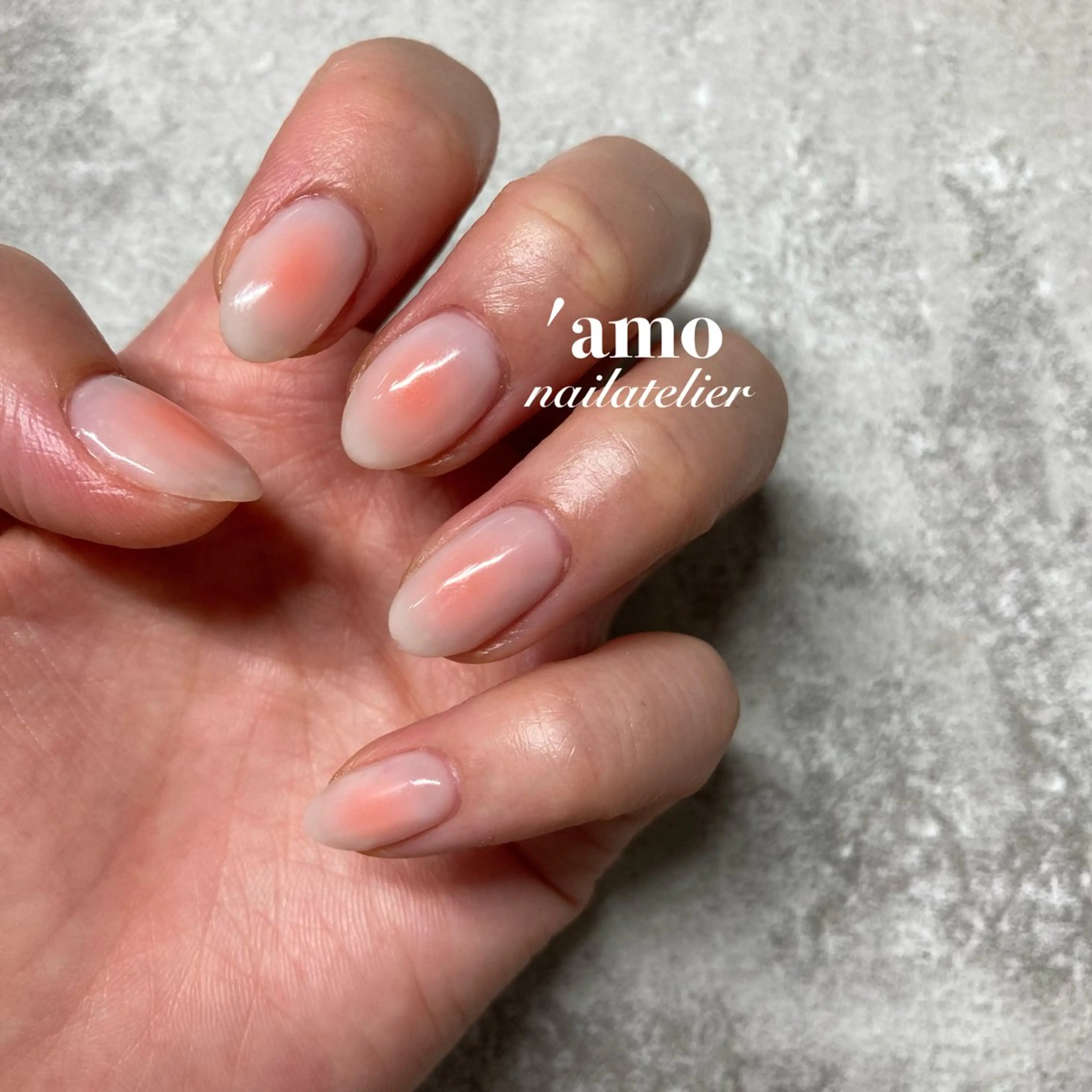 ネイル チークネイル フットネイル ジェルネイル ニュアンスネイル パラジェル 'amo nail atelierのネイルデザイン