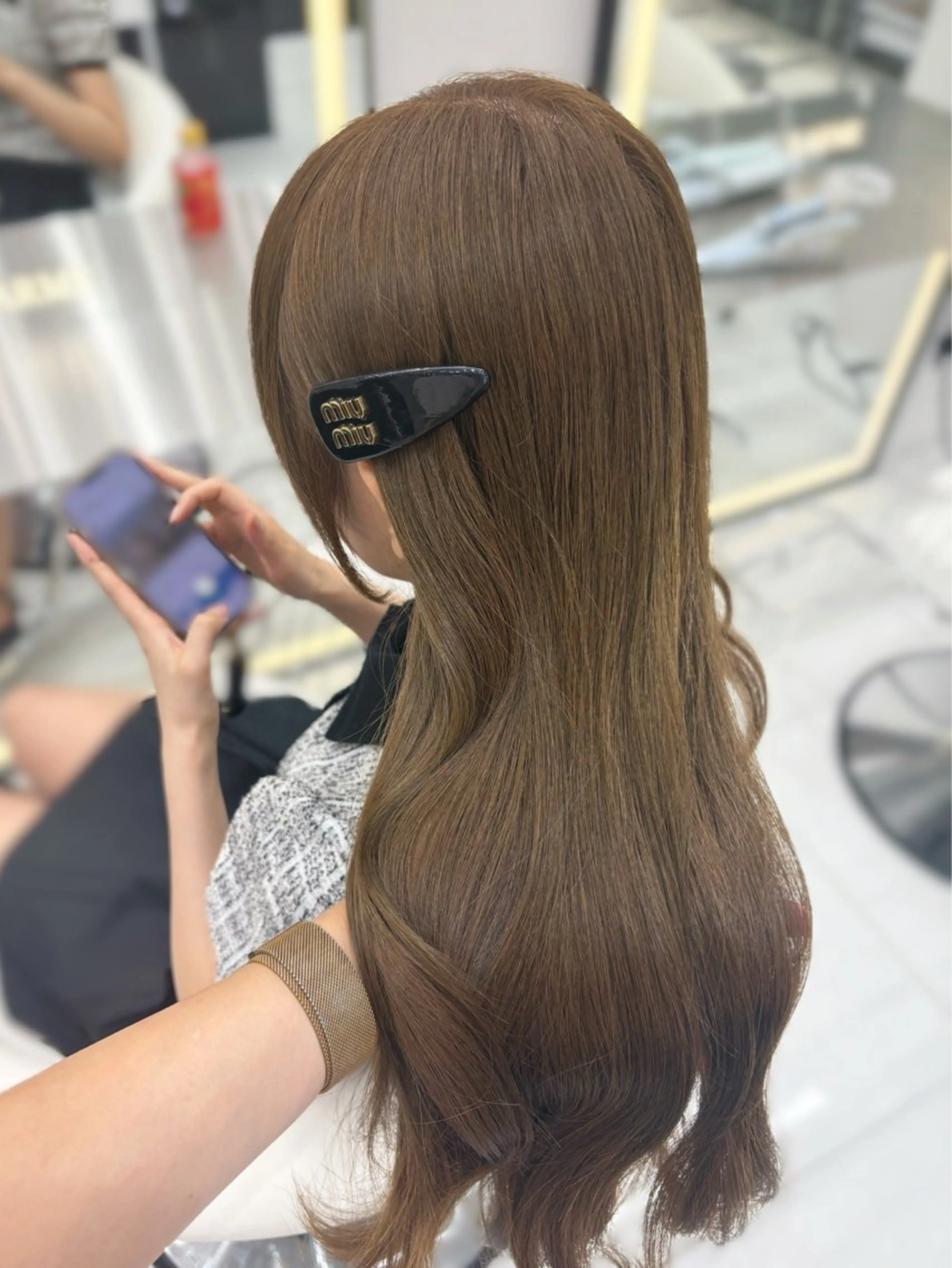 ロング カラー カット ヘアカラー トリートメント 新宿/韓国ヘア 中明度カラー/かやのヘアスタイル